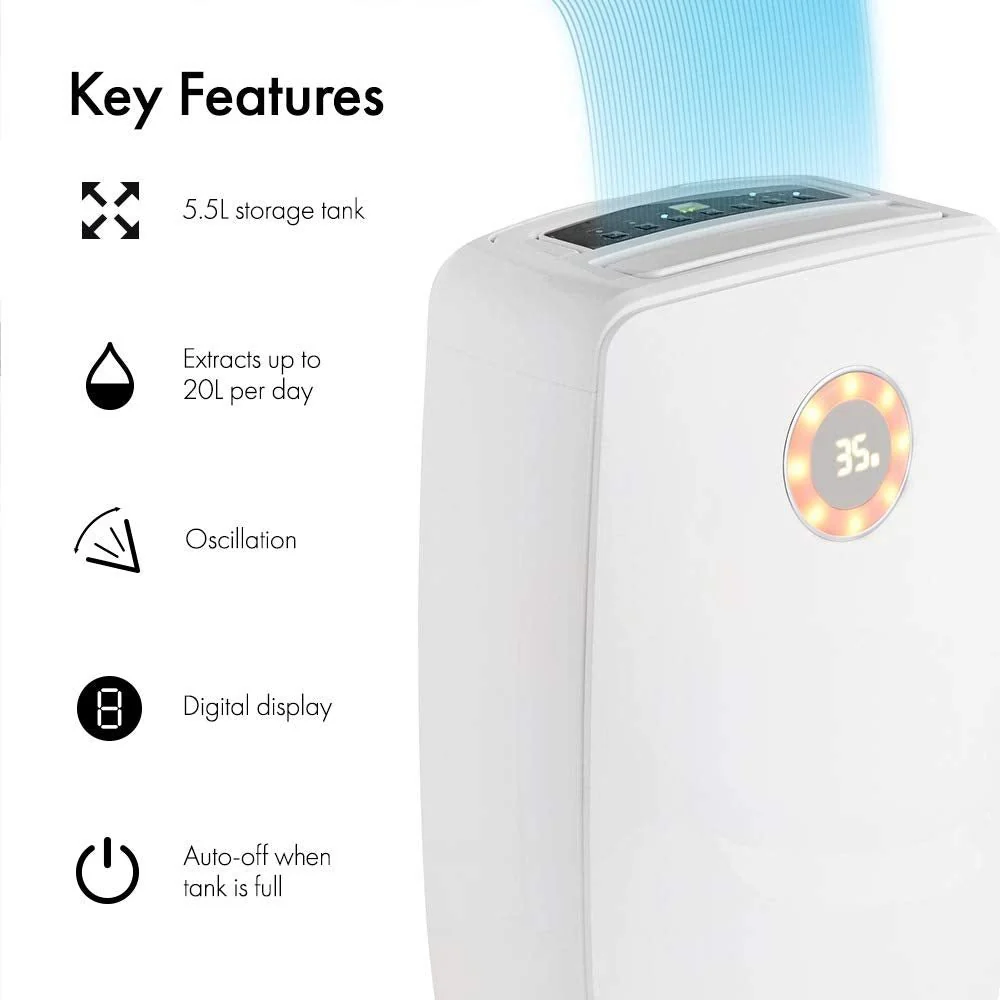 Vonhaus 220 volt Dehumidifier air purifier 20 Liter 220v 240 volts 2500150