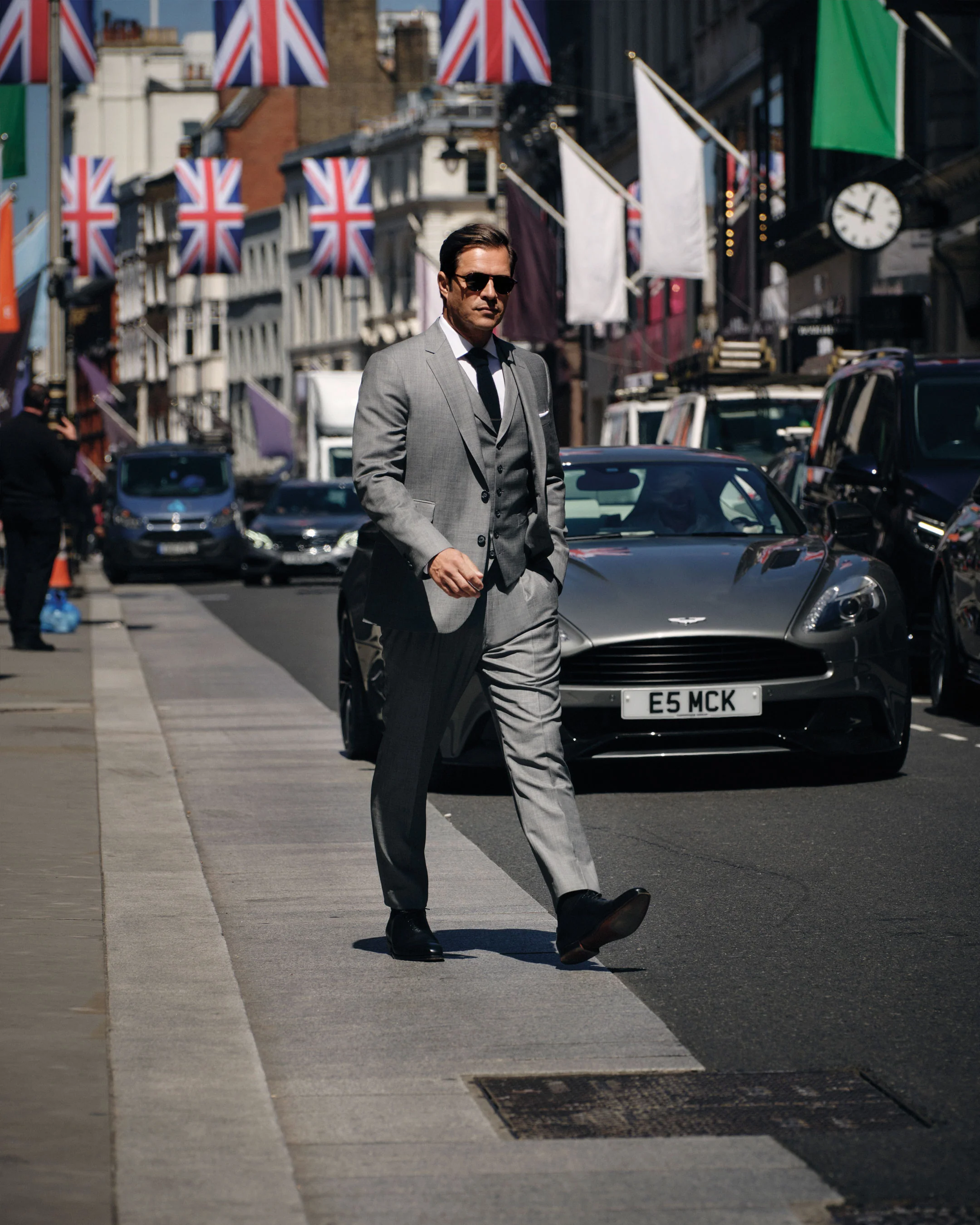 007 Woven 3 Piece Suit Grey