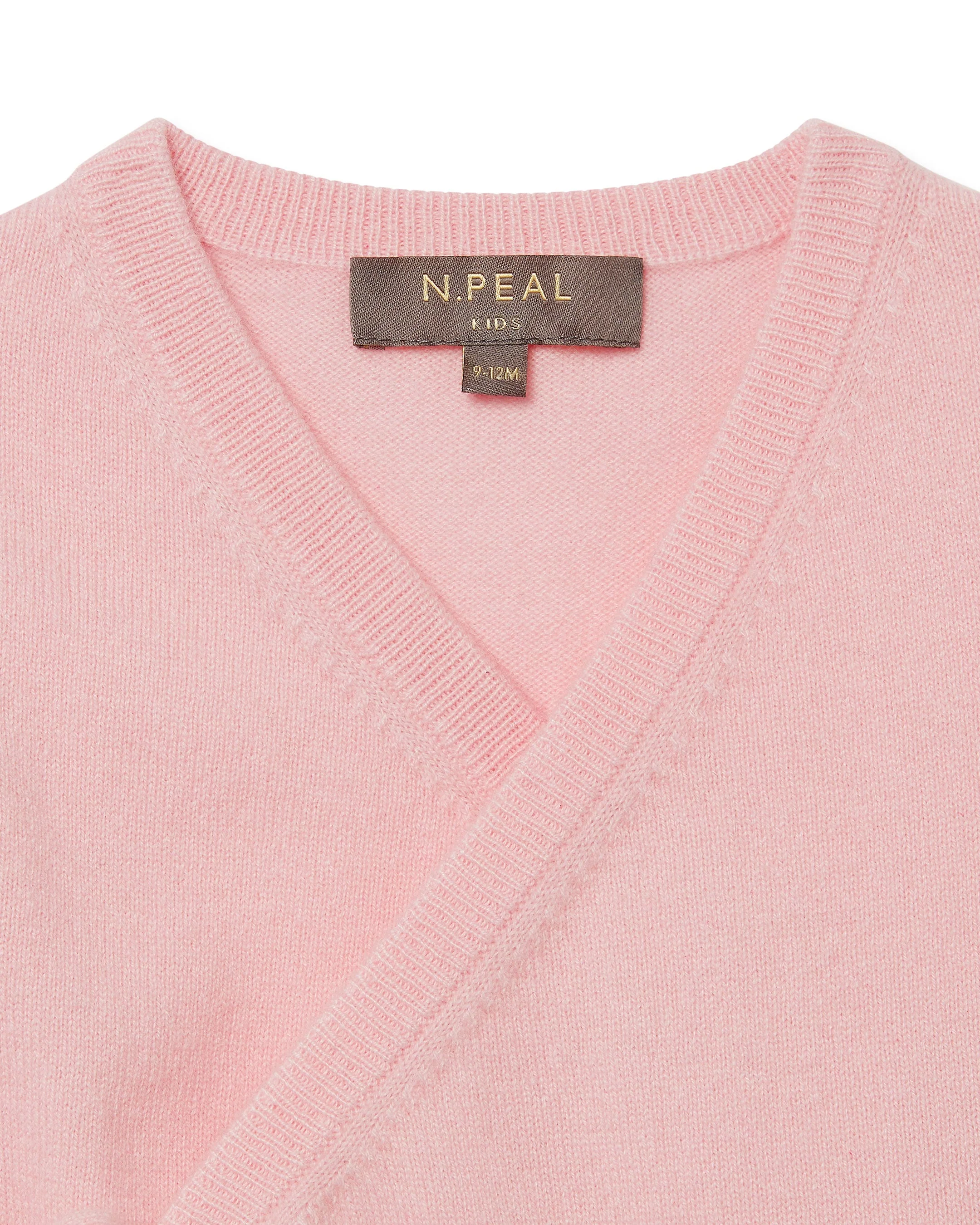 Wrap Cashmere Cardigan Pale Pink