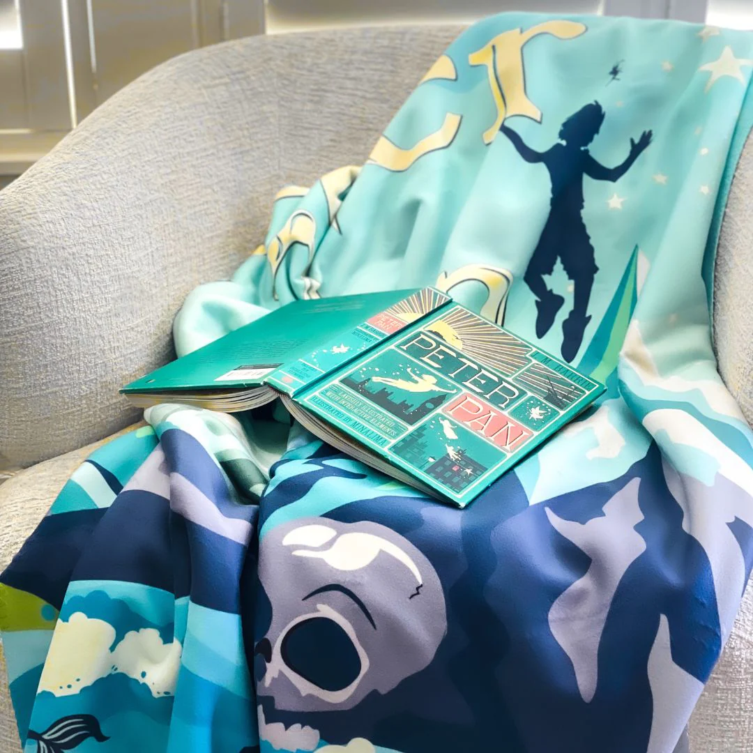 Peter Pan Sherpa Fleece Book Blanket