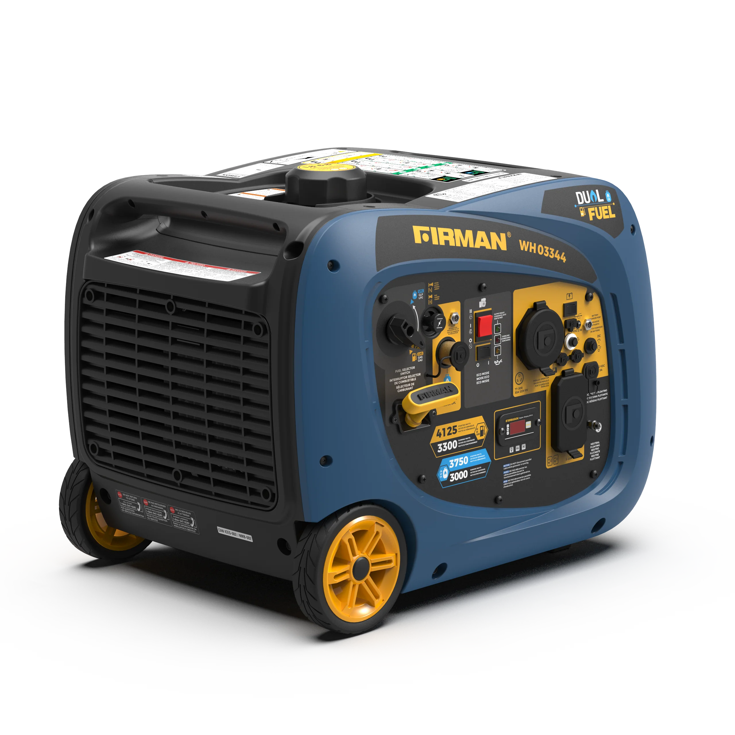 Dual Fuel Inverter Portable Generator 4125W Electric Start
