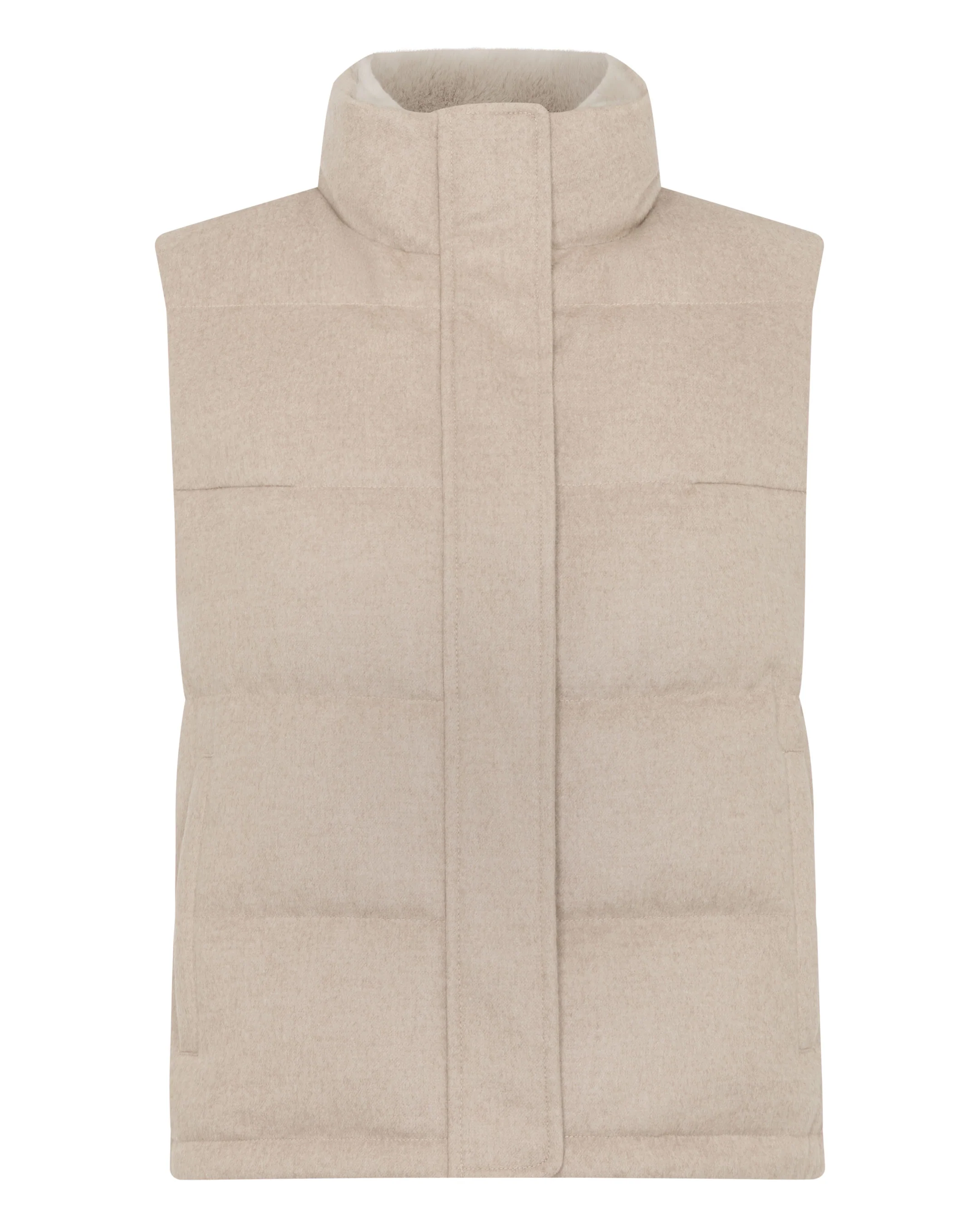 Women's Reversible Rex Gilet Beige Brown