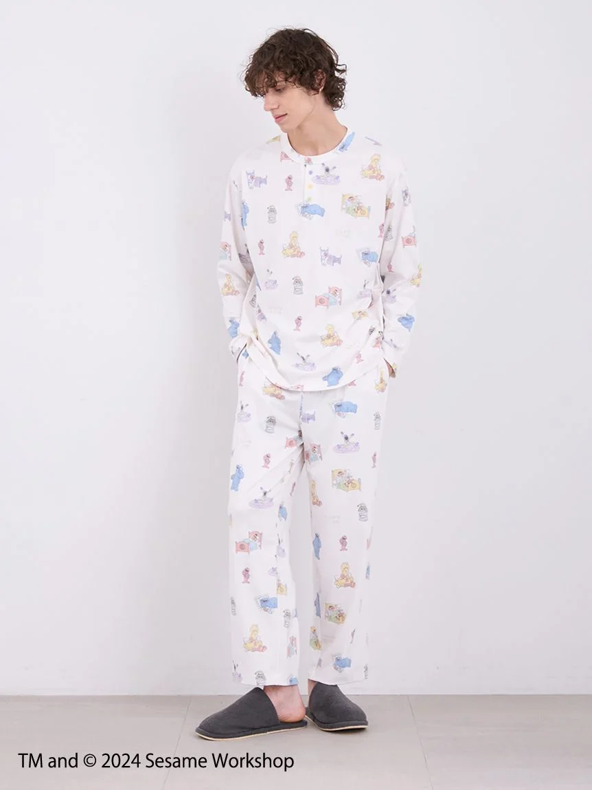 【SESAME STREET】MEN'S All-Over Print Pullover