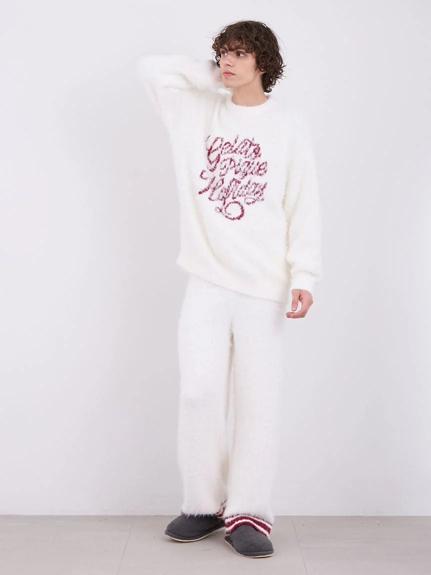 Mens Feather Pullover Sweater