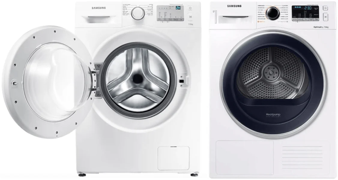 Samsung WW70J3283KW 220 volts washer & DV70M5020QW 220 volts electric Dryer set 220v 240 volts 50 hz