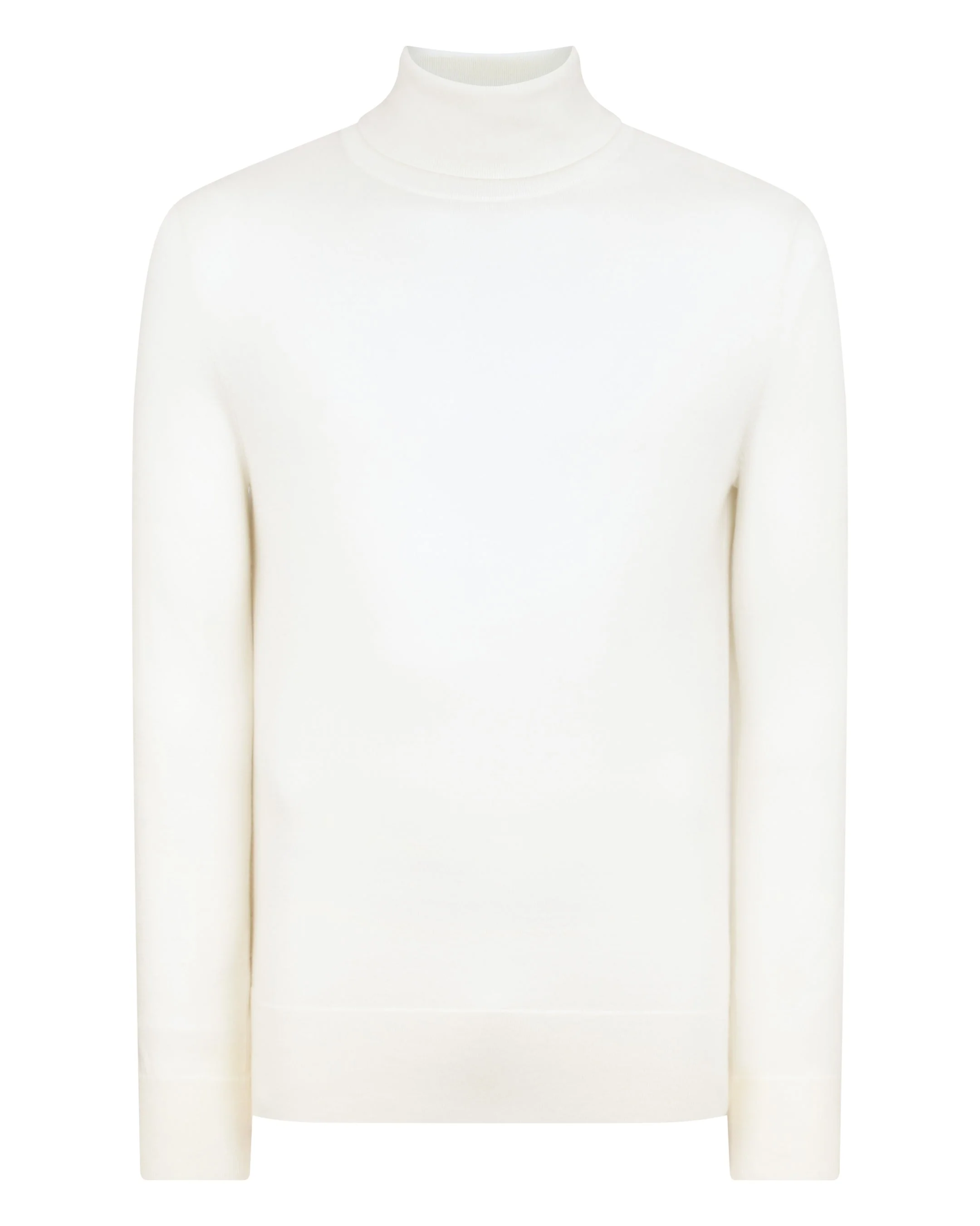 Men's Pimlico Fine Gauge Cashmere Turtle Neck Sweater New Ivory White