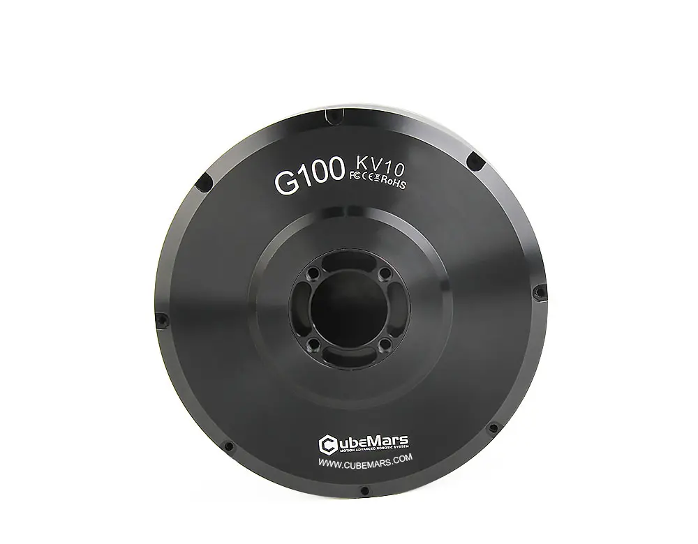 CubeMars G100 KV10 Gimbal Motor 24V 3Nm 7.7Nm Peak Large Center Hole High Torque for Gimbal Radar