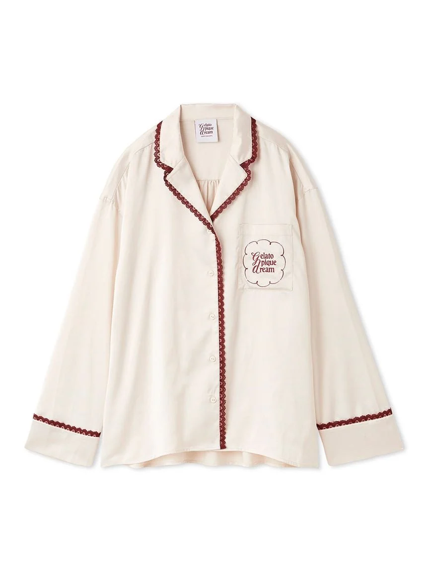 Satin Shirt With Lace