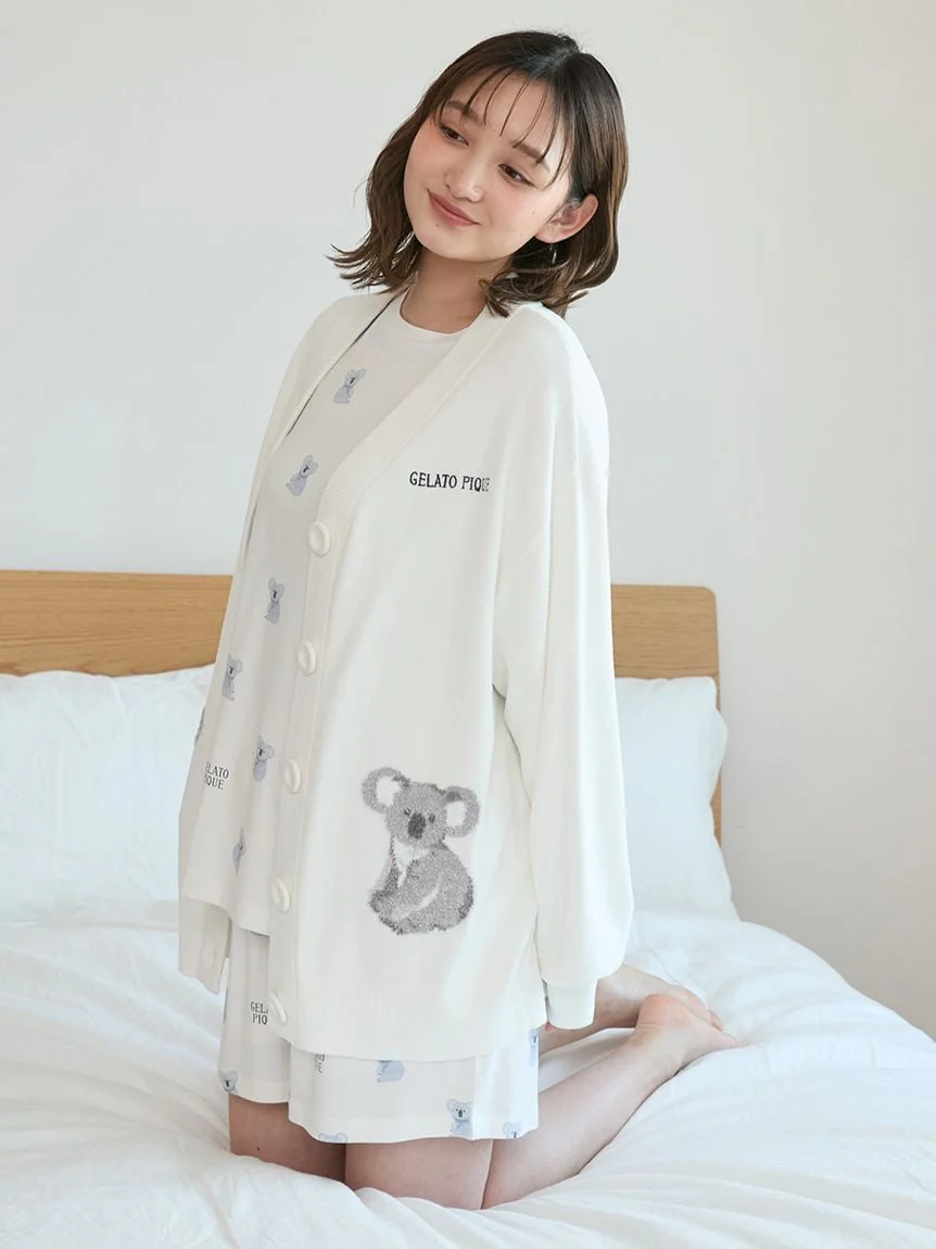 Koala Jacquard Airy Moco Cardigan