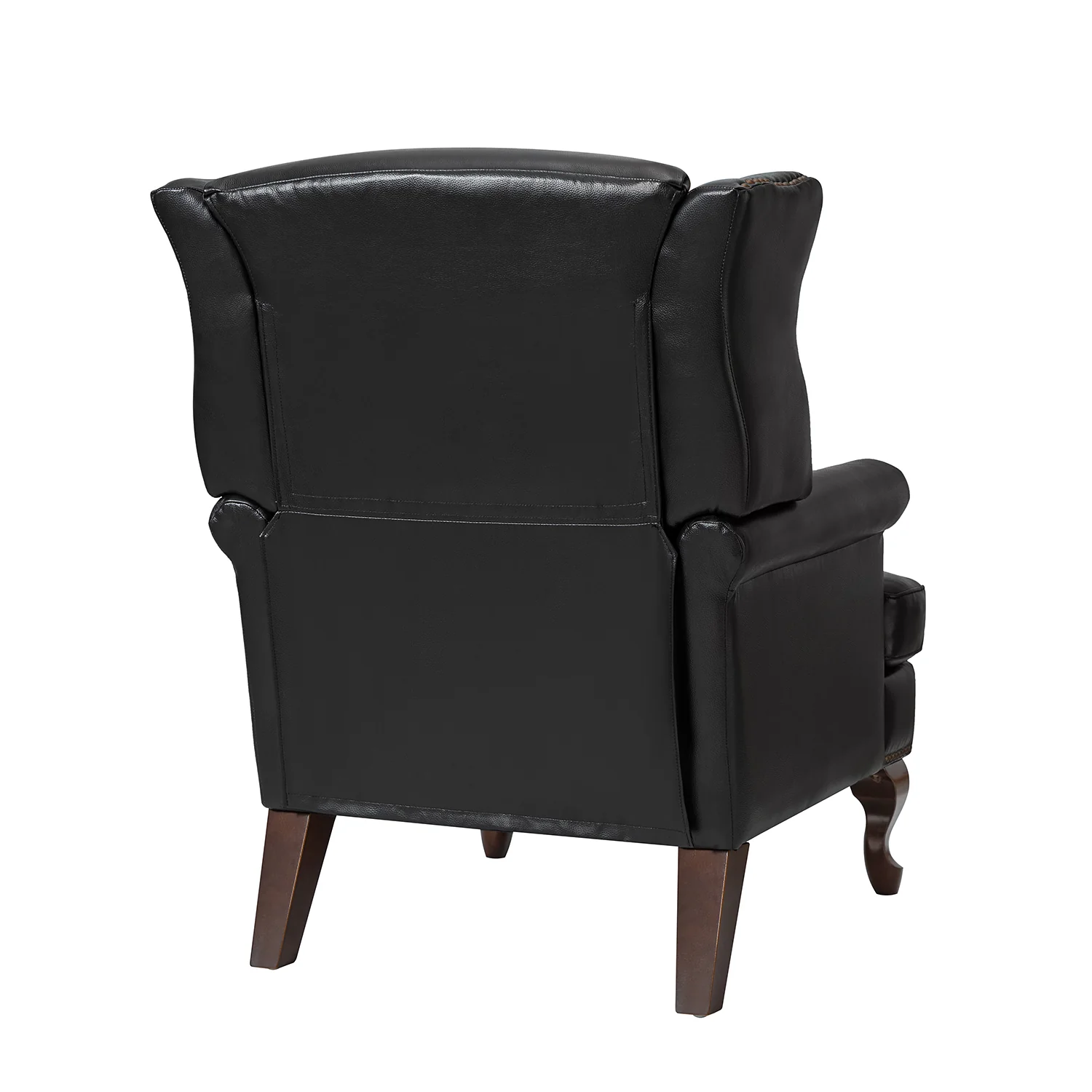 Baptist Genuine Leather Armchair in Black