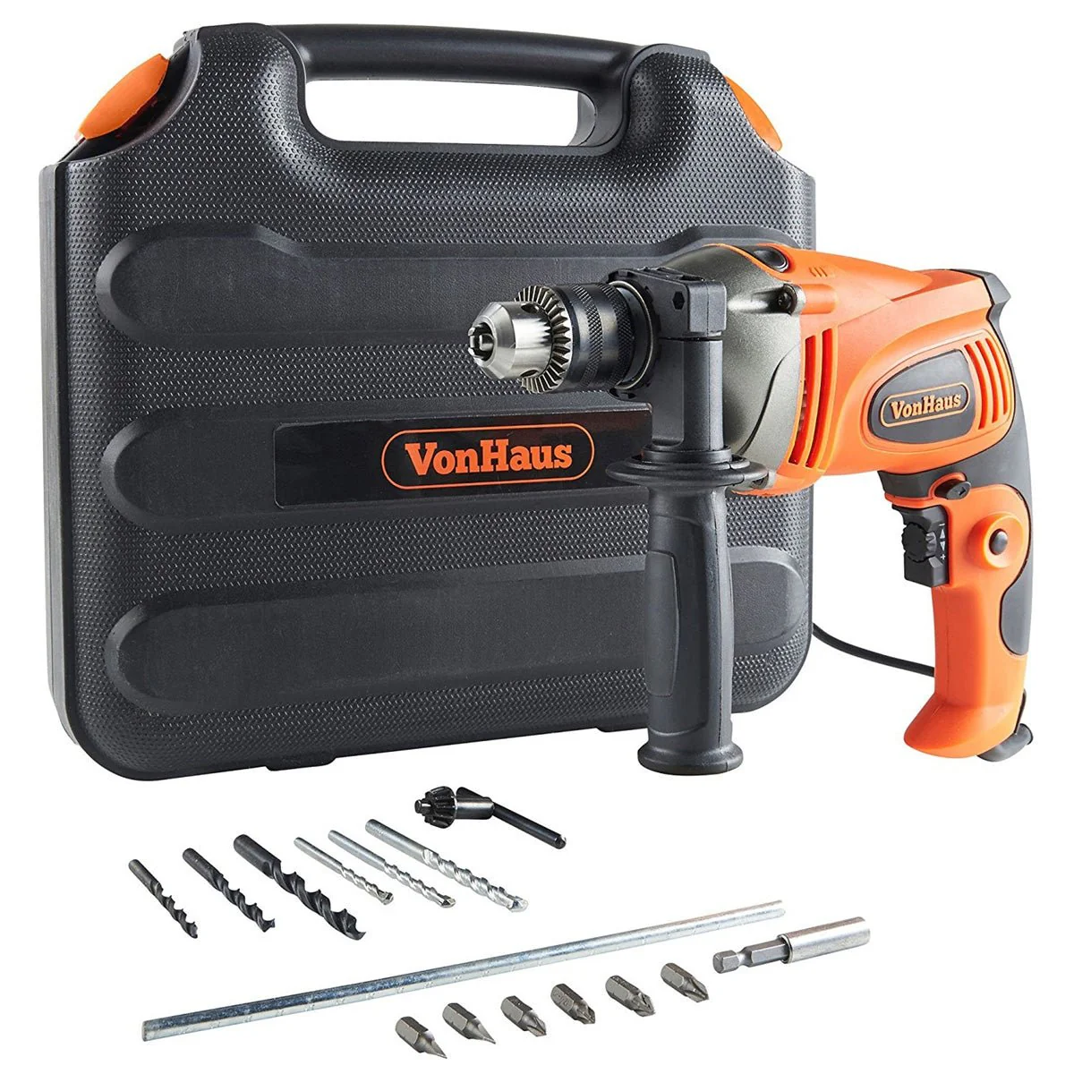 VonHaus 15265 Corded Hammer Impact Drill with Accessories for 220/240 Volts