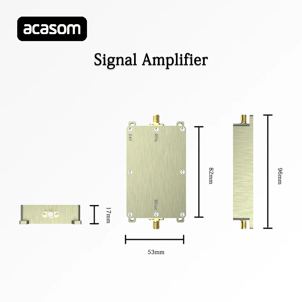 ACASOM 0.9GHz Drone Signal Amplifier - 10W 20W 40W 100W RF High Power Amplifiers Wireless Signal Extender Sweep Signal Source