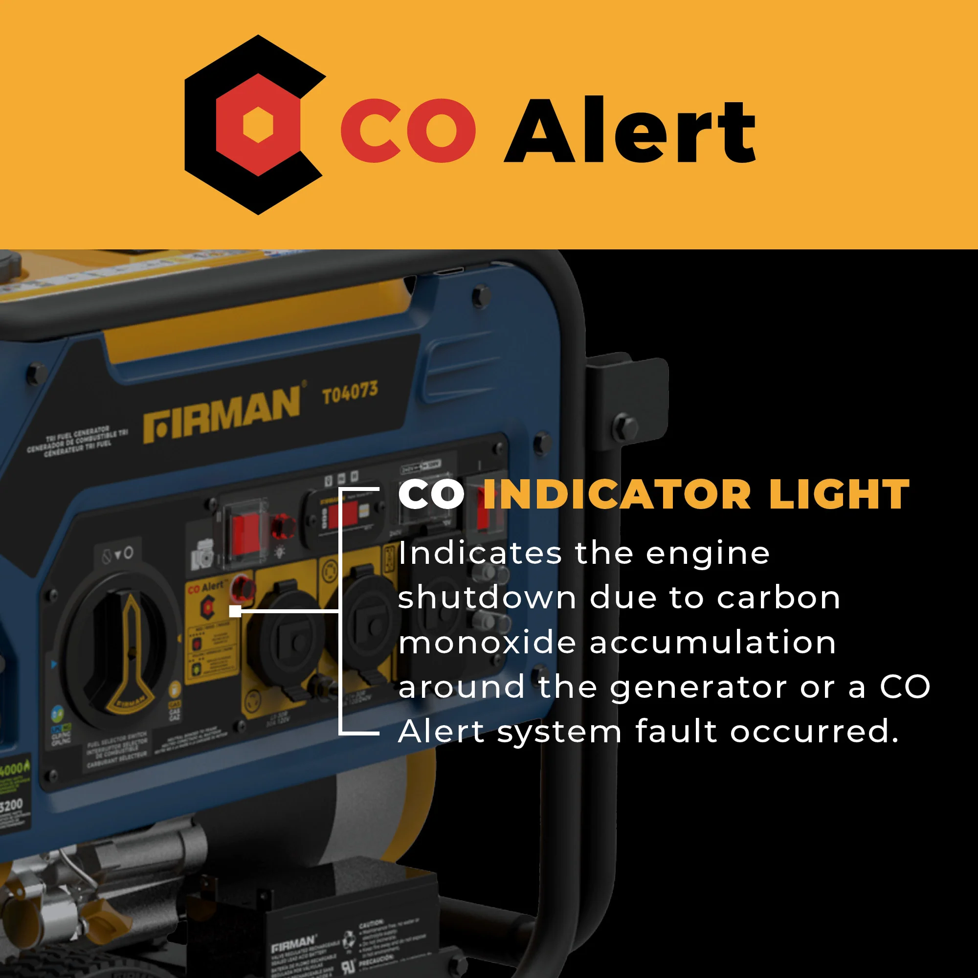 Tri Fuel Portable Generator 4000W Electric Start 120/240V with CO ALERT