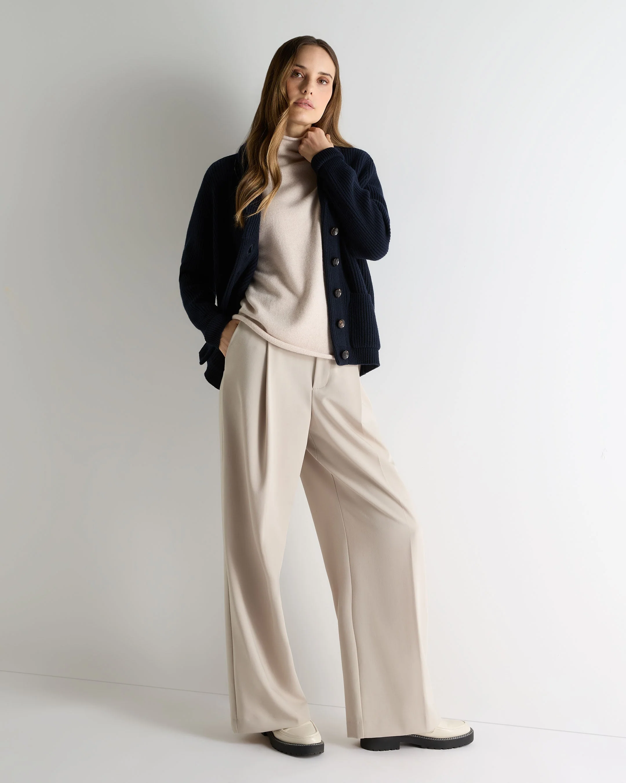 Women's Kensington Cashmere Cardigan Navy Blue