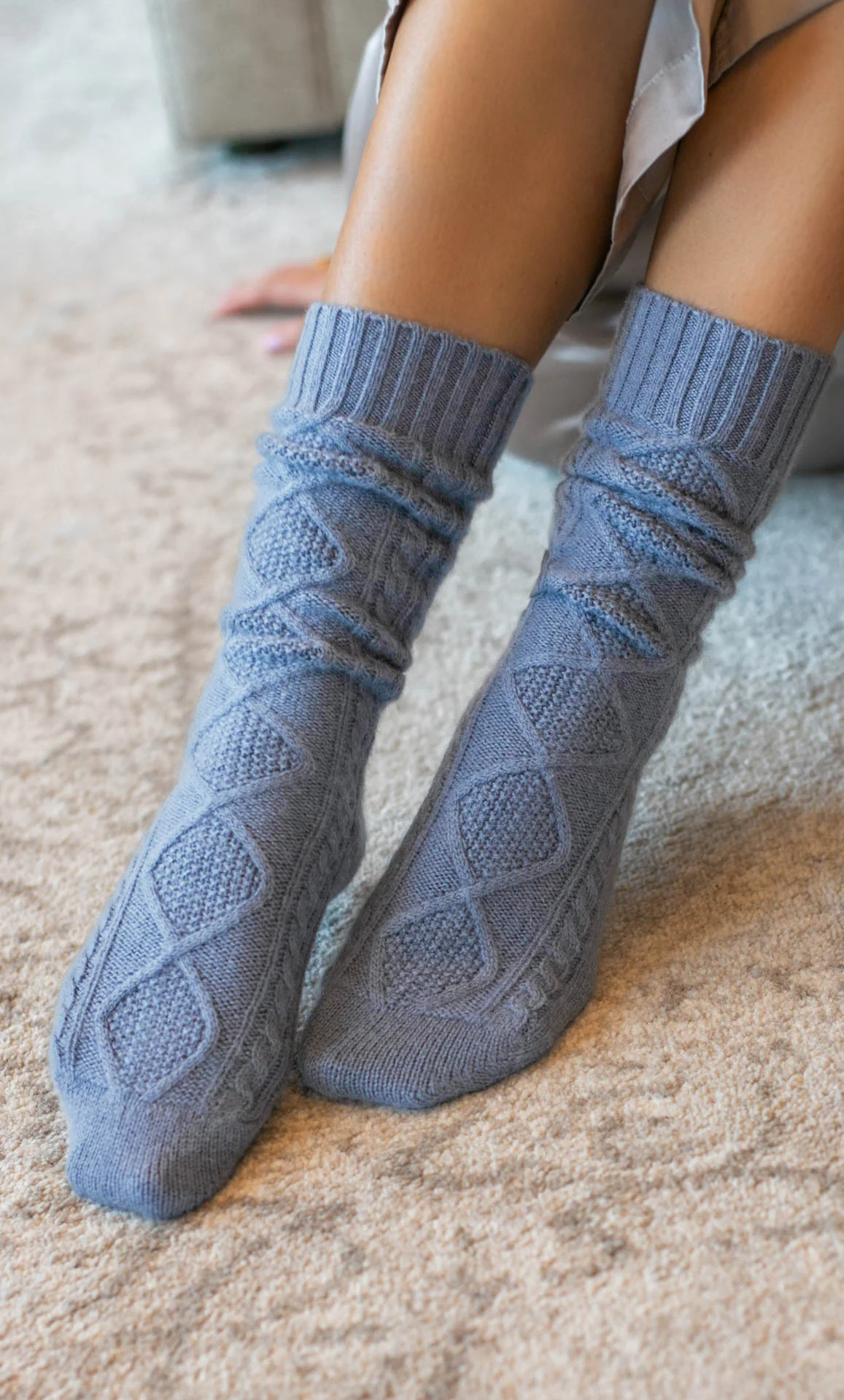 Diamond Cashmere Socks