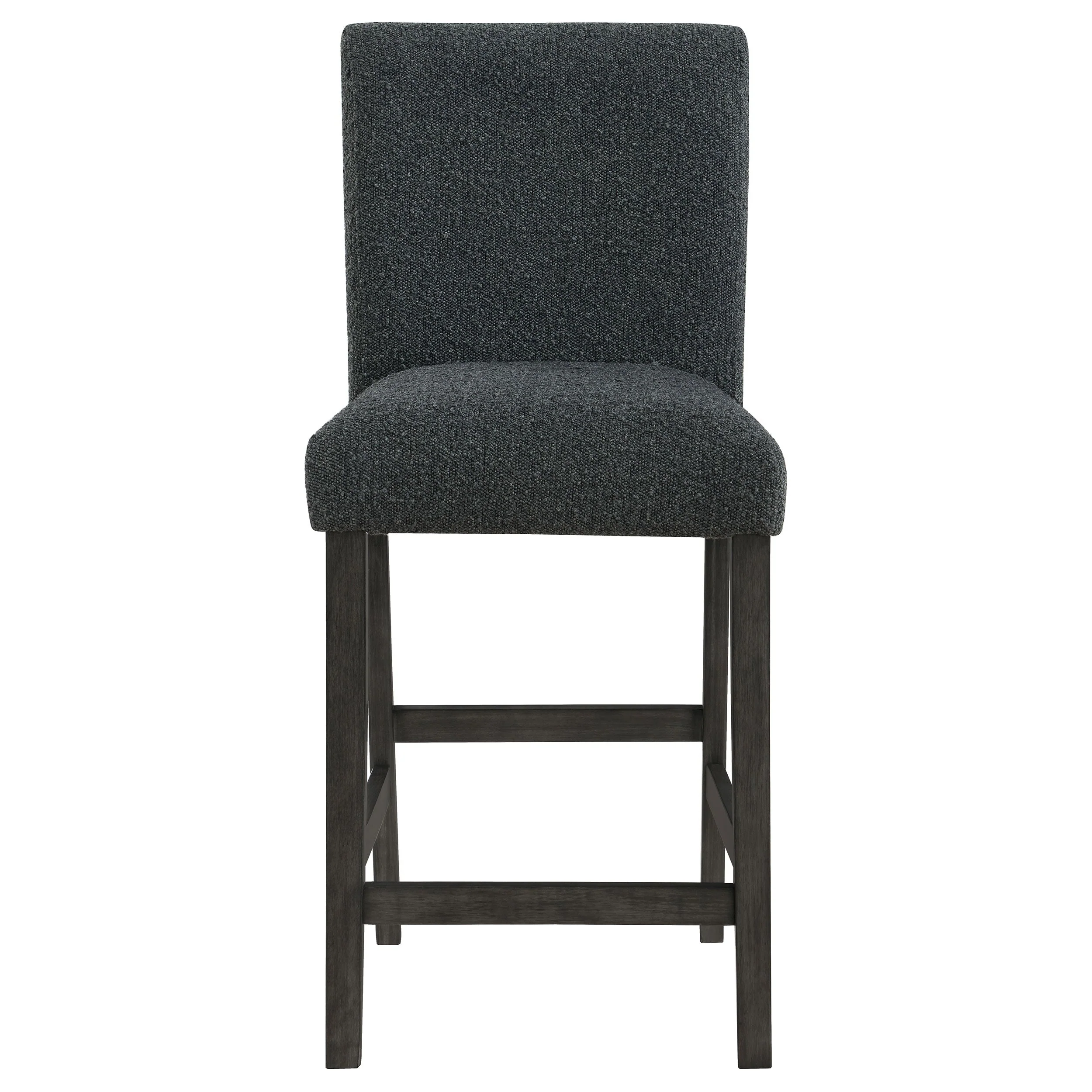Alba Boucle Upholstered Counter Chair Black (Set of 2)