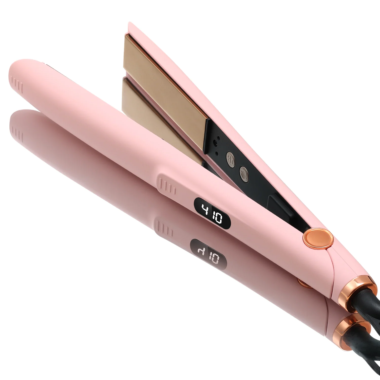 Goolioo Hair Straightener, 1 inch Flat Iron Hair Straightening, Fast Heating, Dual Voltage, Pink