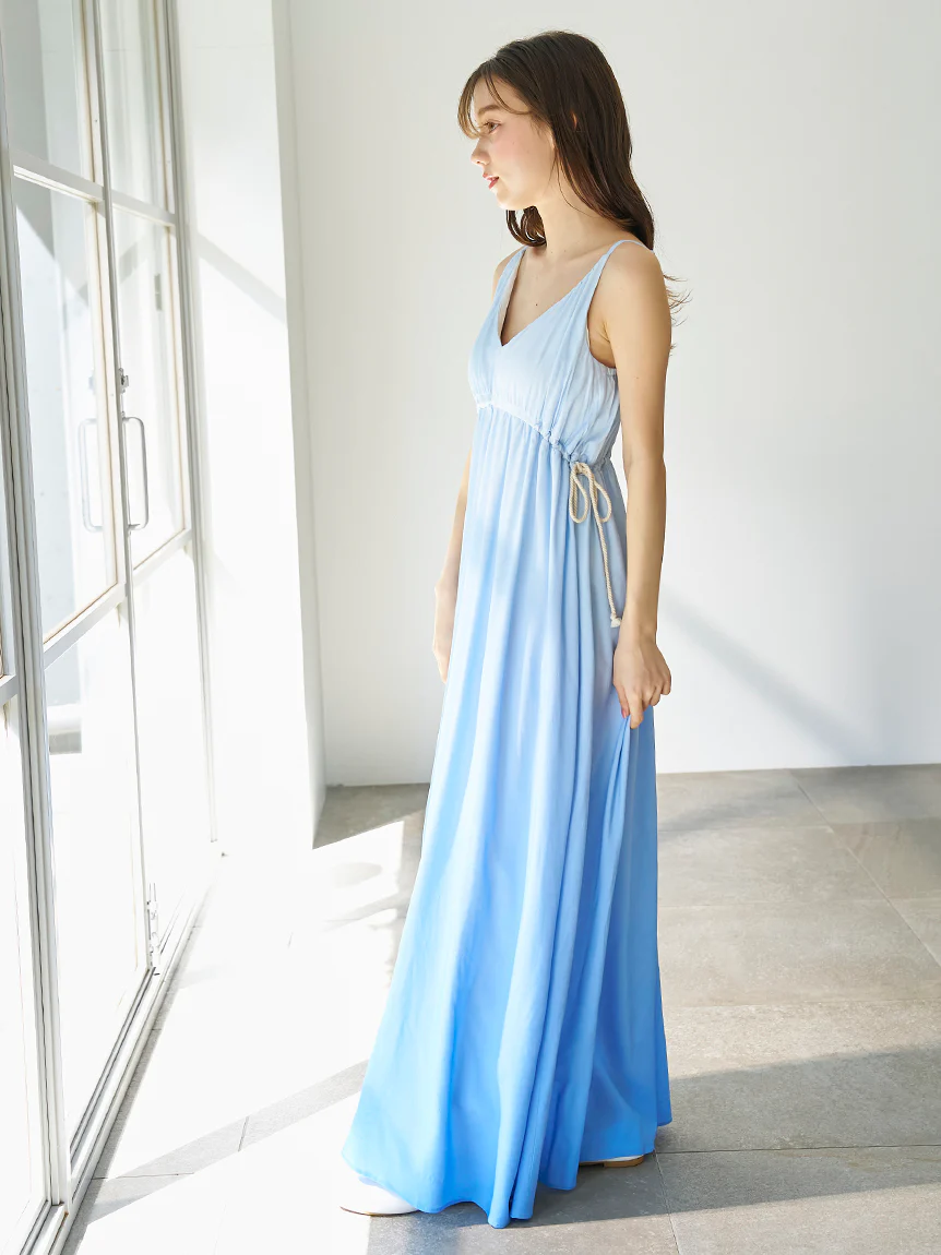 Gradation Drawstring Dress