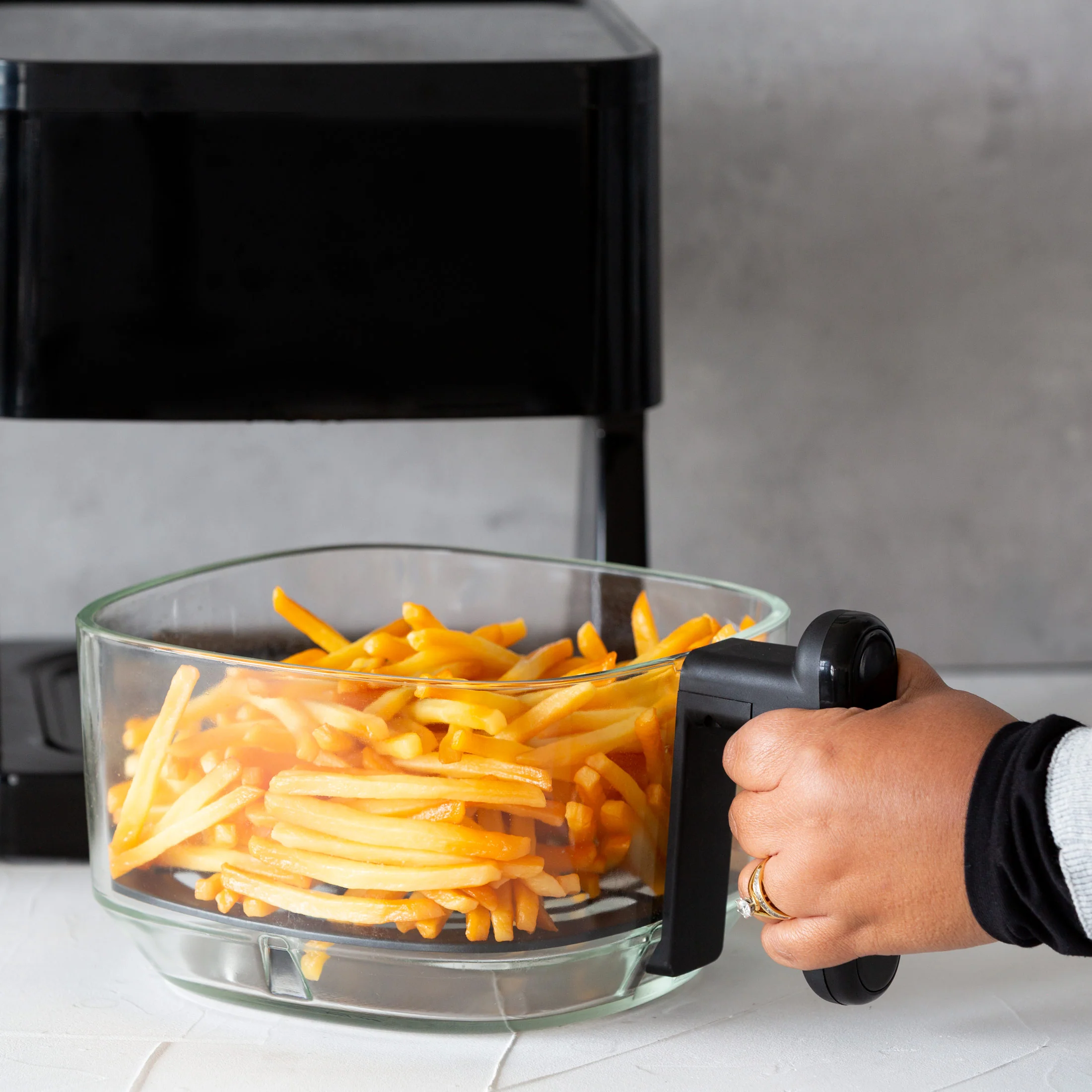 5L High-end Touch Control Panel Glass Digital Air Fryer