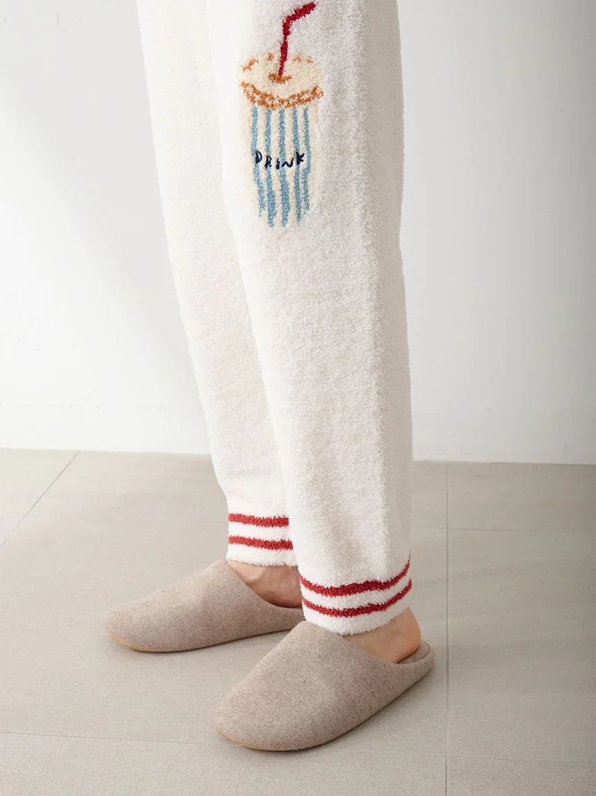 [Hirano Toshiyuki] Men's Powder Hamburger Jacquard Long Pants