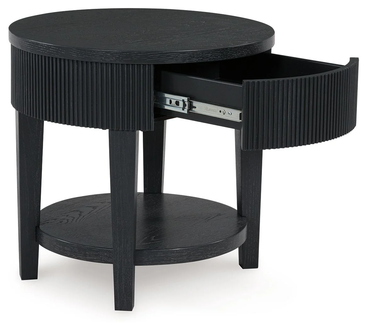 Marstream - Round End Table - Black