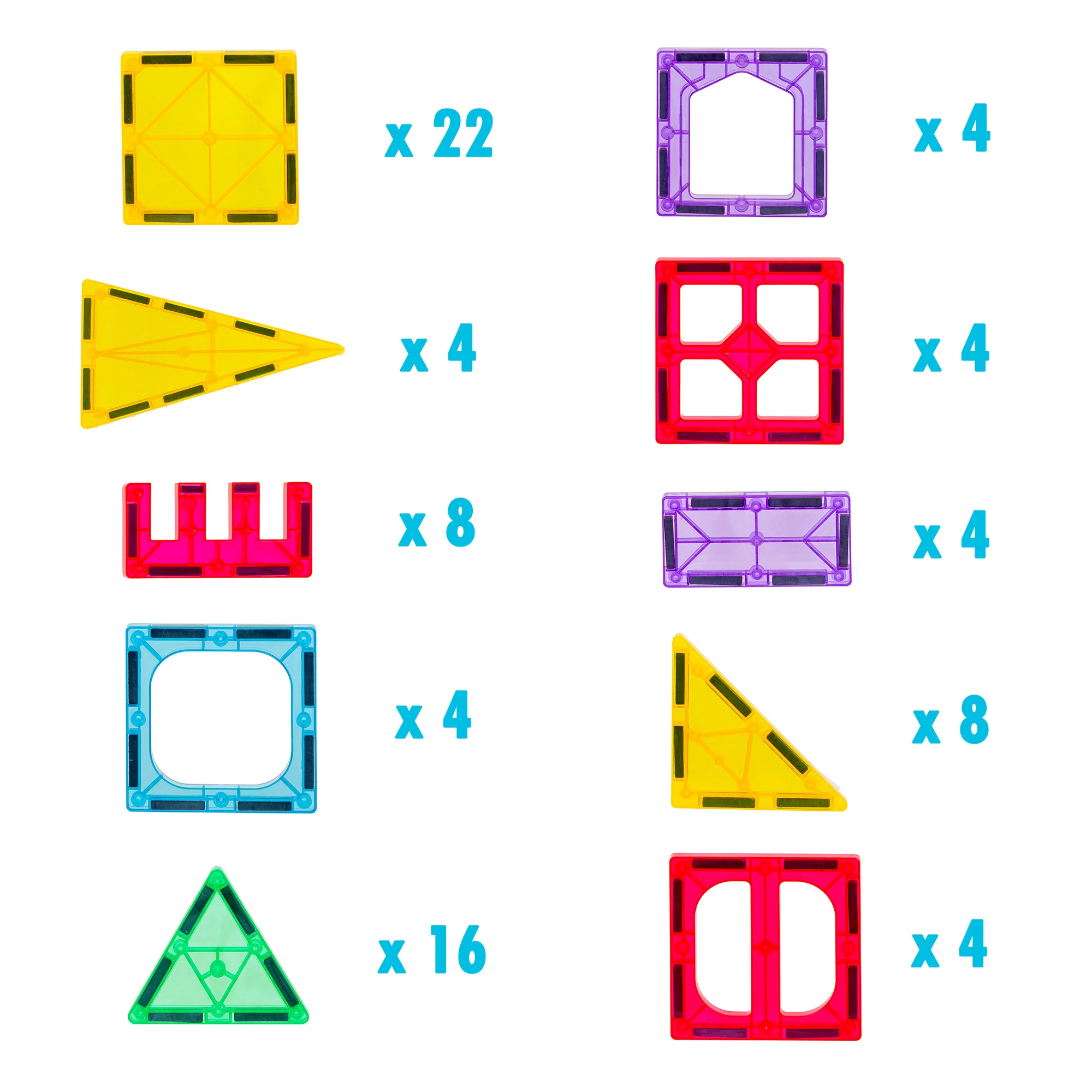 78 Pcs Non-Toxic Durable Magnetic Tiles/Puzzle with Storage Bag