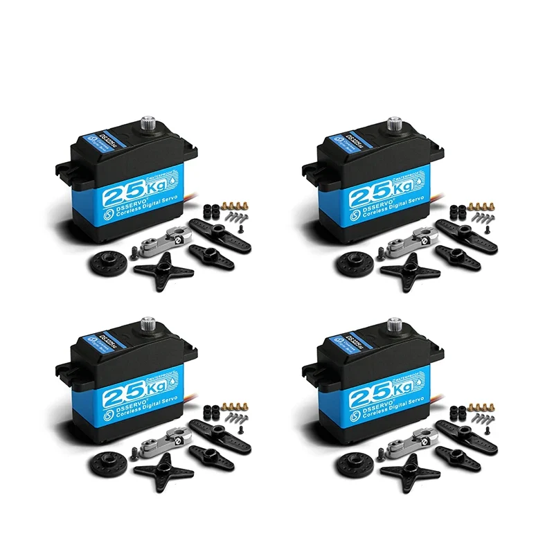 4X Coreless servo 25kg 35KG high speed servo pro digital and Stainless Steel gear servo arduino servo for Robotic DIY,RC car