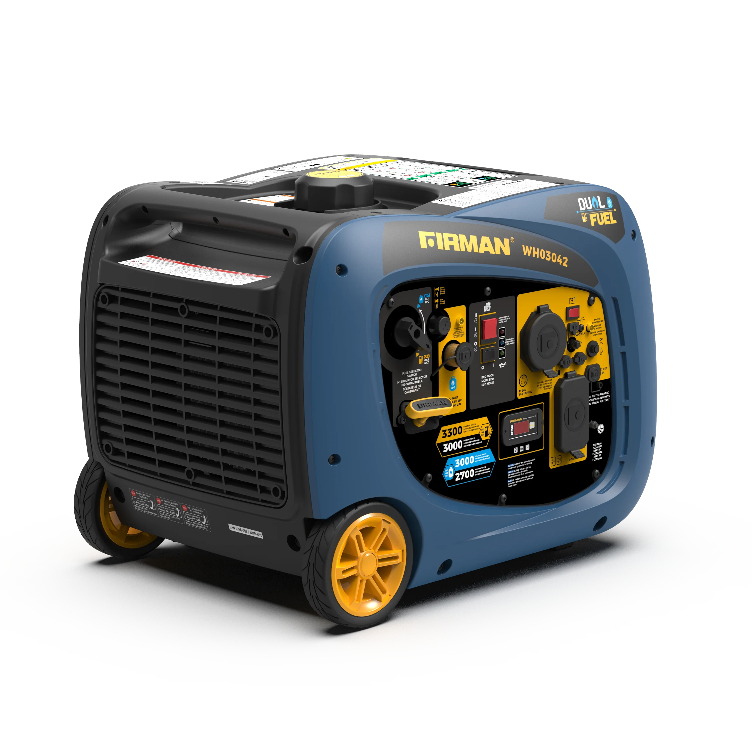 Dual Fuel Inverter Portable Generator 3300W Electric Start