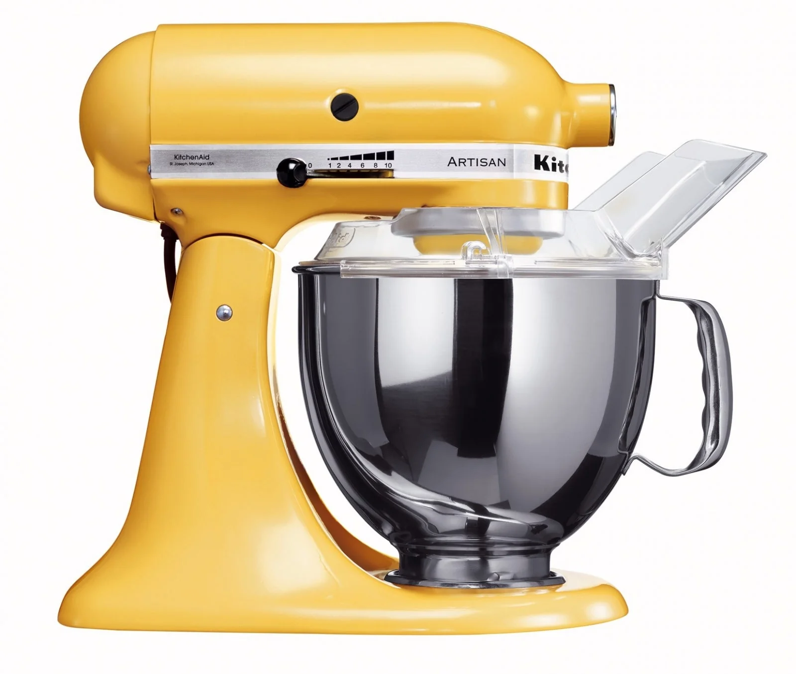 220 Volt KitchenAid 5KSM150PSEMY Artisan Stand Mixer - Majestic Yellow