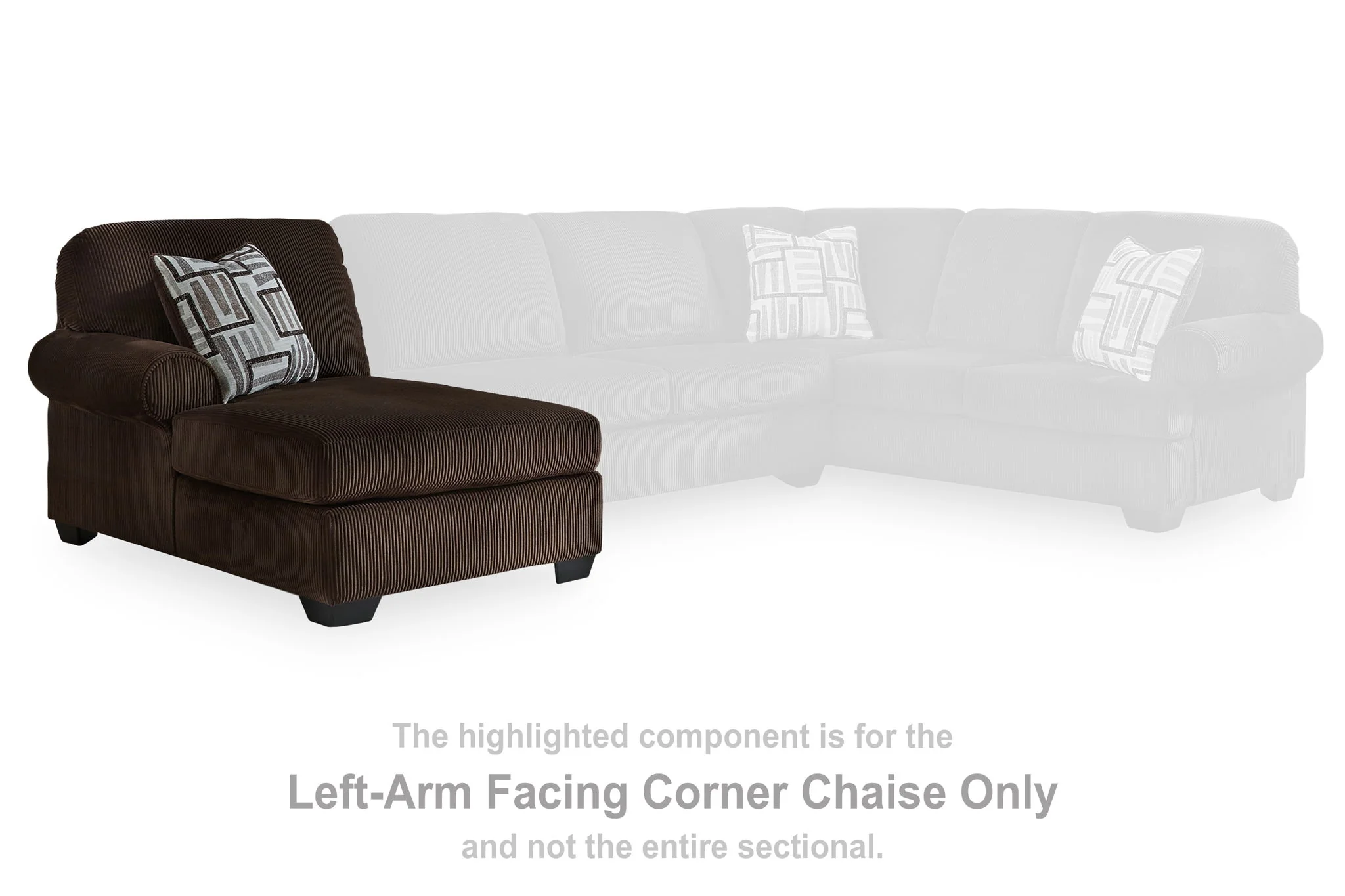Kimlee - LAF Corner Chaise - Chocolate