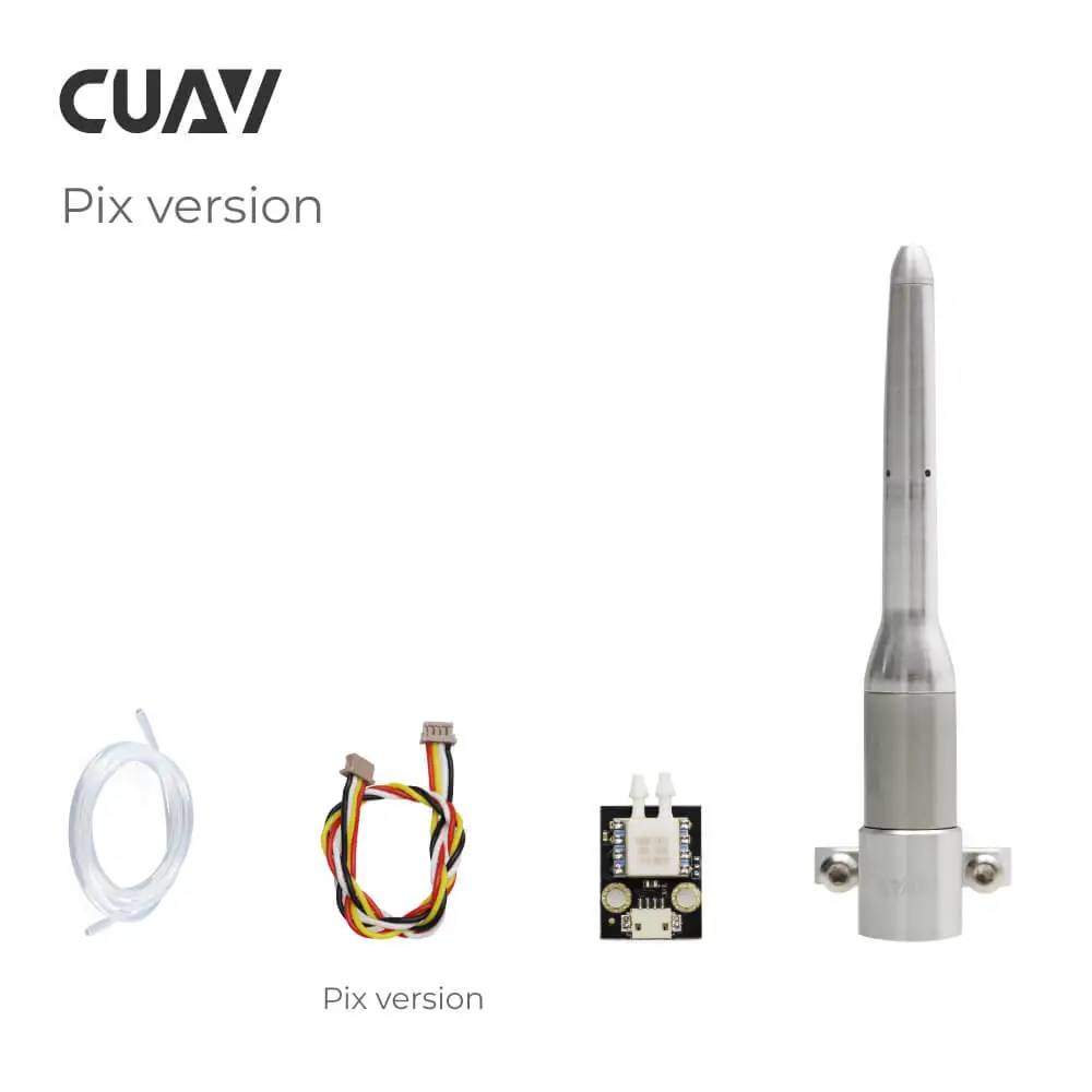 CUAV MS4525 Airspeed Sensor with Pitot Tube for Fixed-Wing VTOL UAV, I2C, ArduPilot & PX4 Support