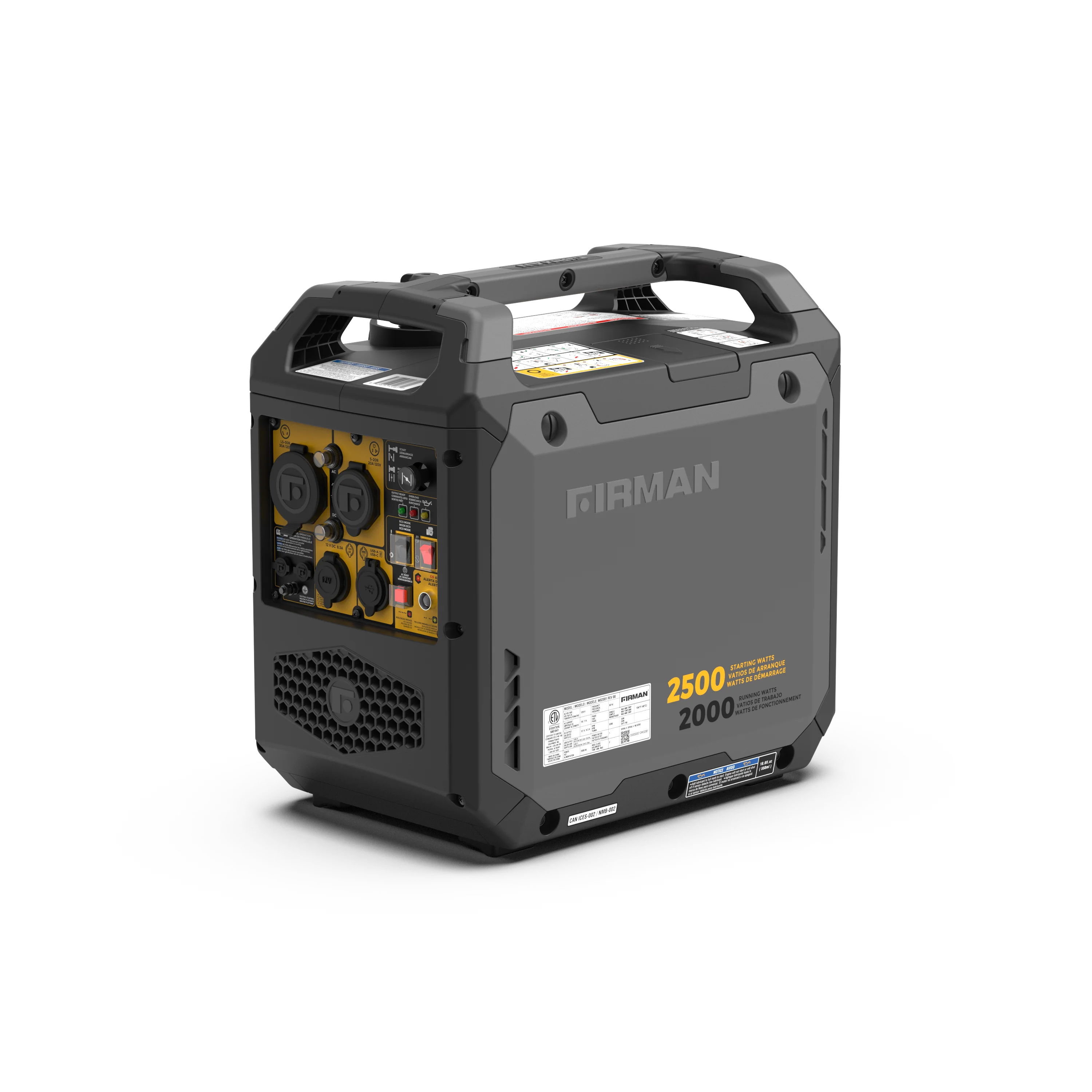 Inverter Gas Portable Generator 2500W Recoil Start with CO ALERT