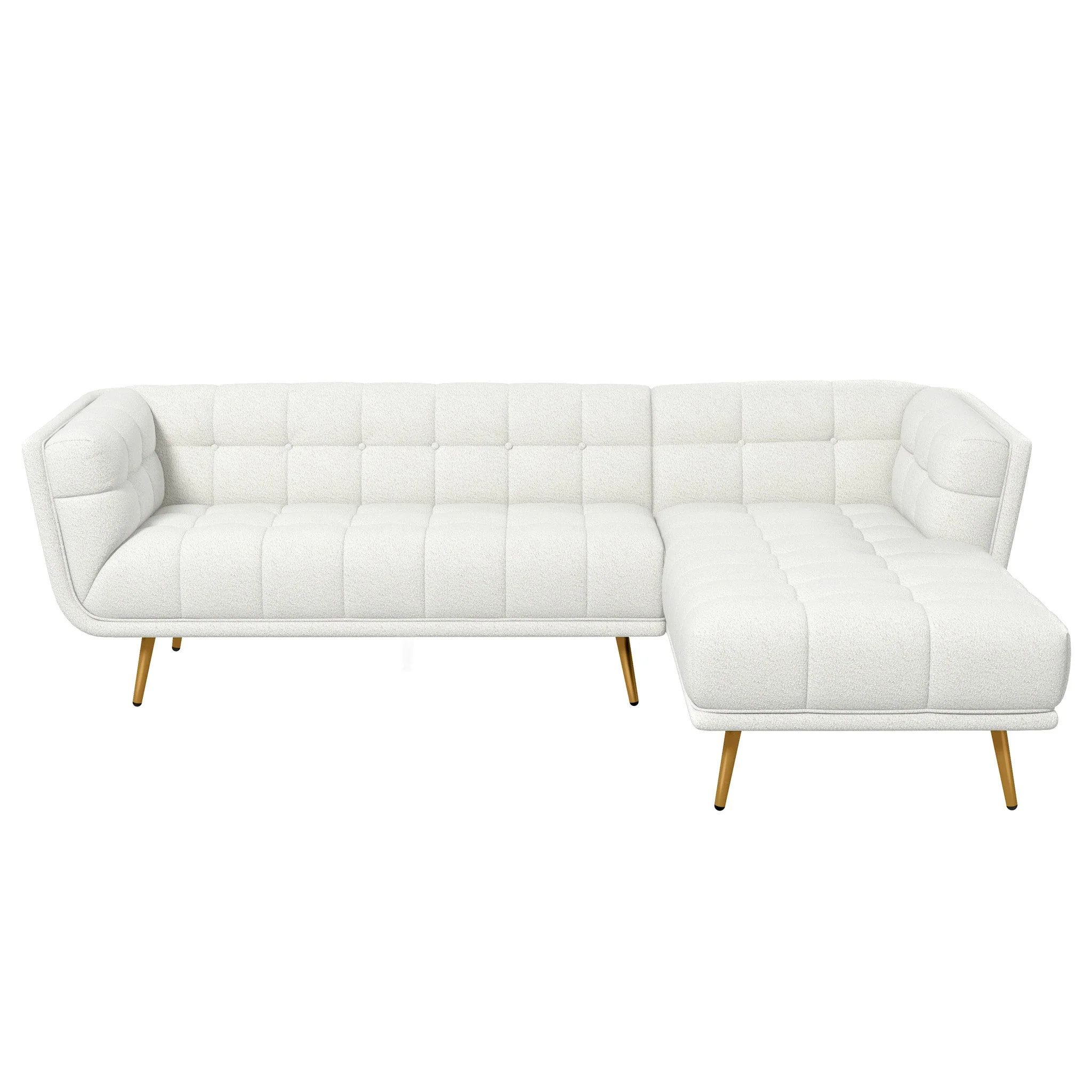 Addison Right Sectional Cream Boucle Sofa