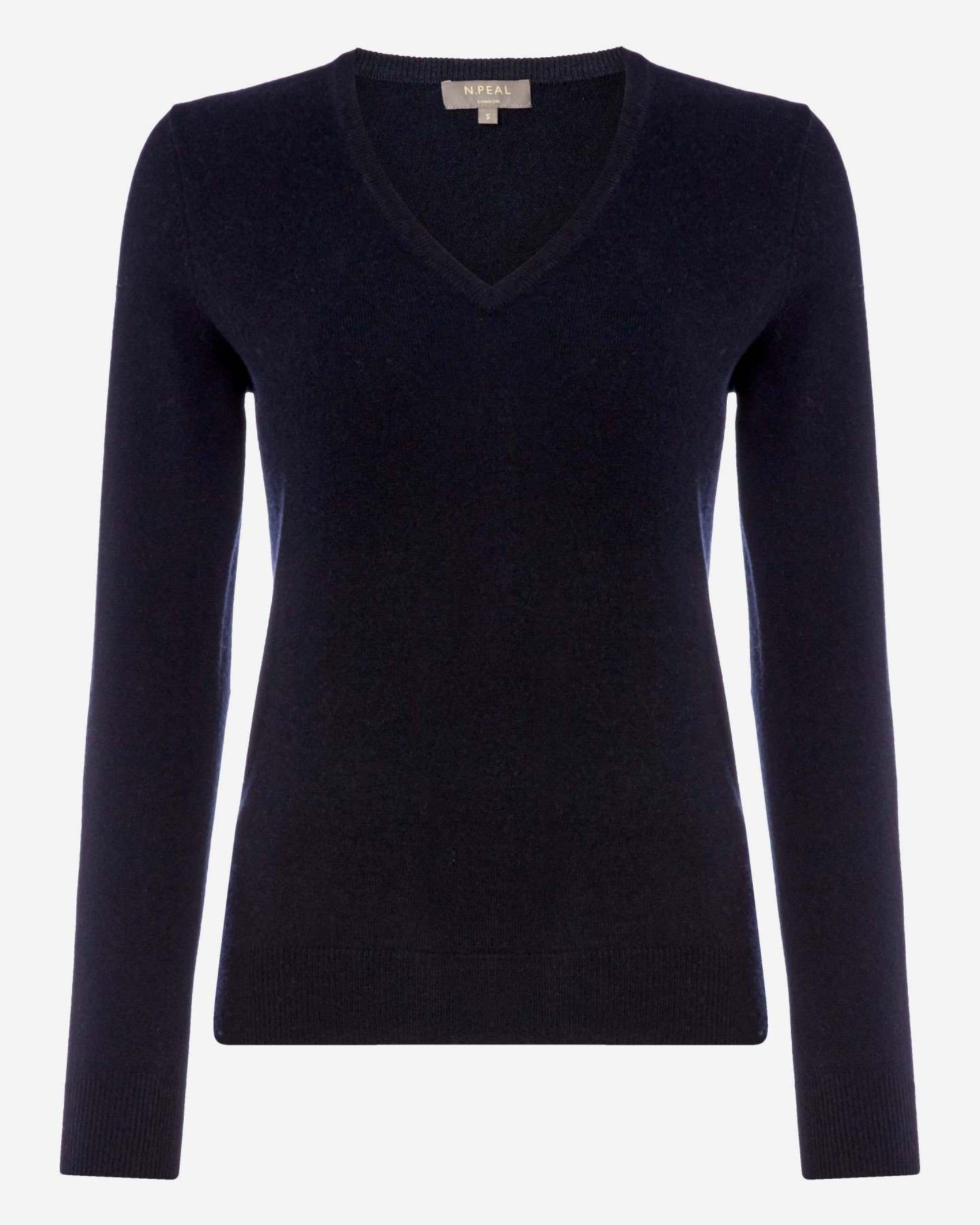 Women's Phoebe V Neck Cashmere Sweater Navy Blue