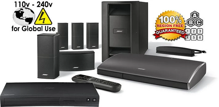 Bose(R) Lifestyle(R) 525 III Home Theater 220 volts with Samsung BD-J5100 Region Free Blu Ray Player with 110 - 220 240 volts