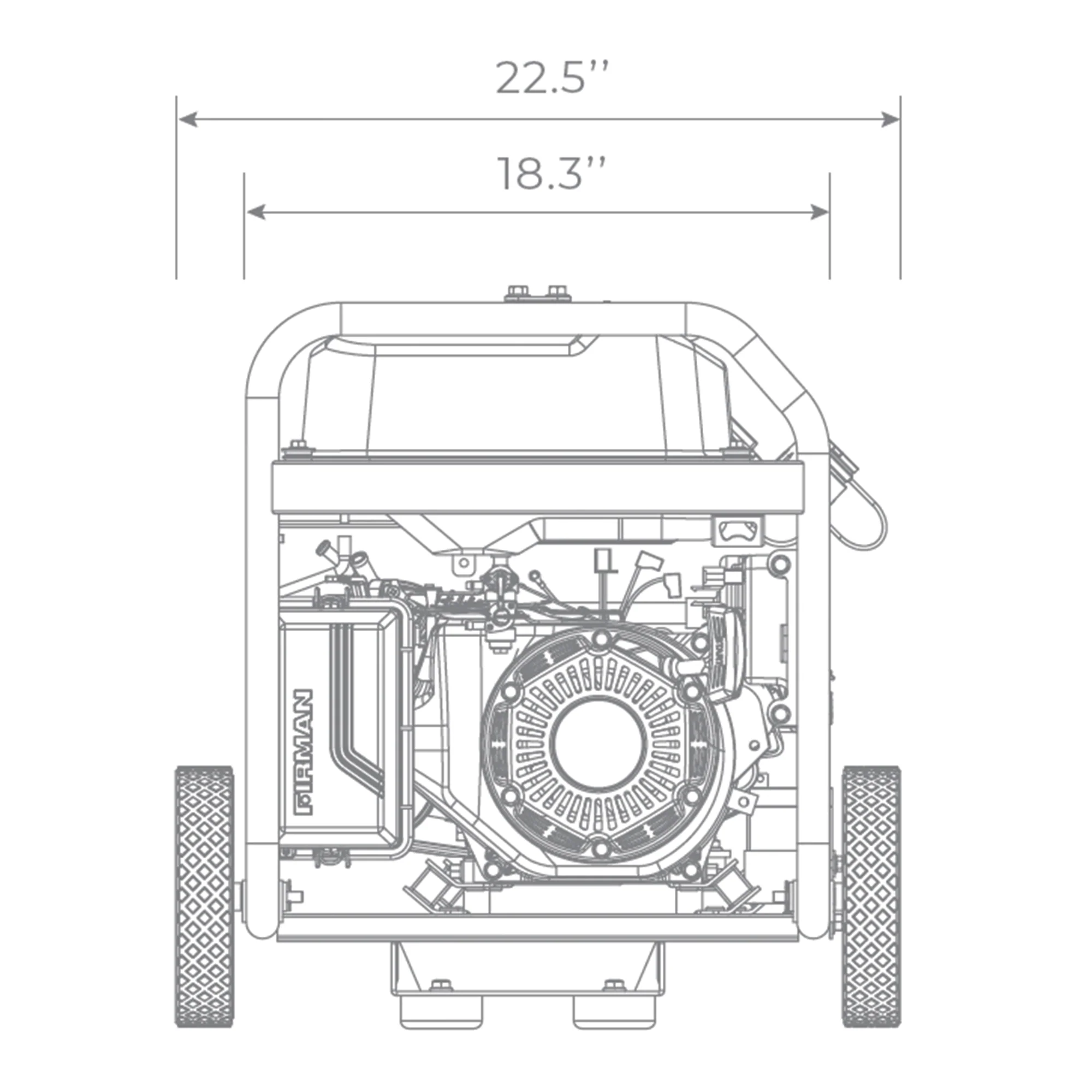 Gas Portable Generator 4550W Remote Start 120/240V