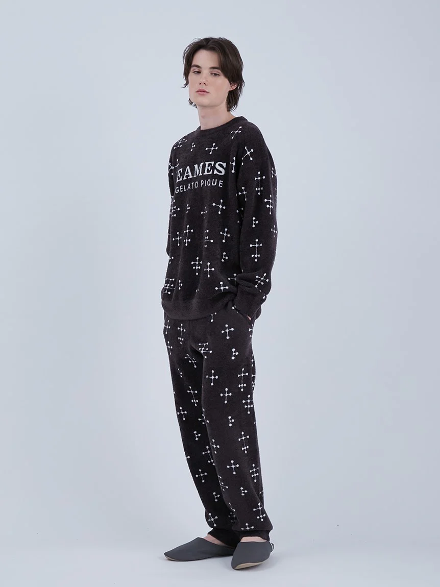EAMES MENS Smoothie Jacquard Fluffy Long Pants
