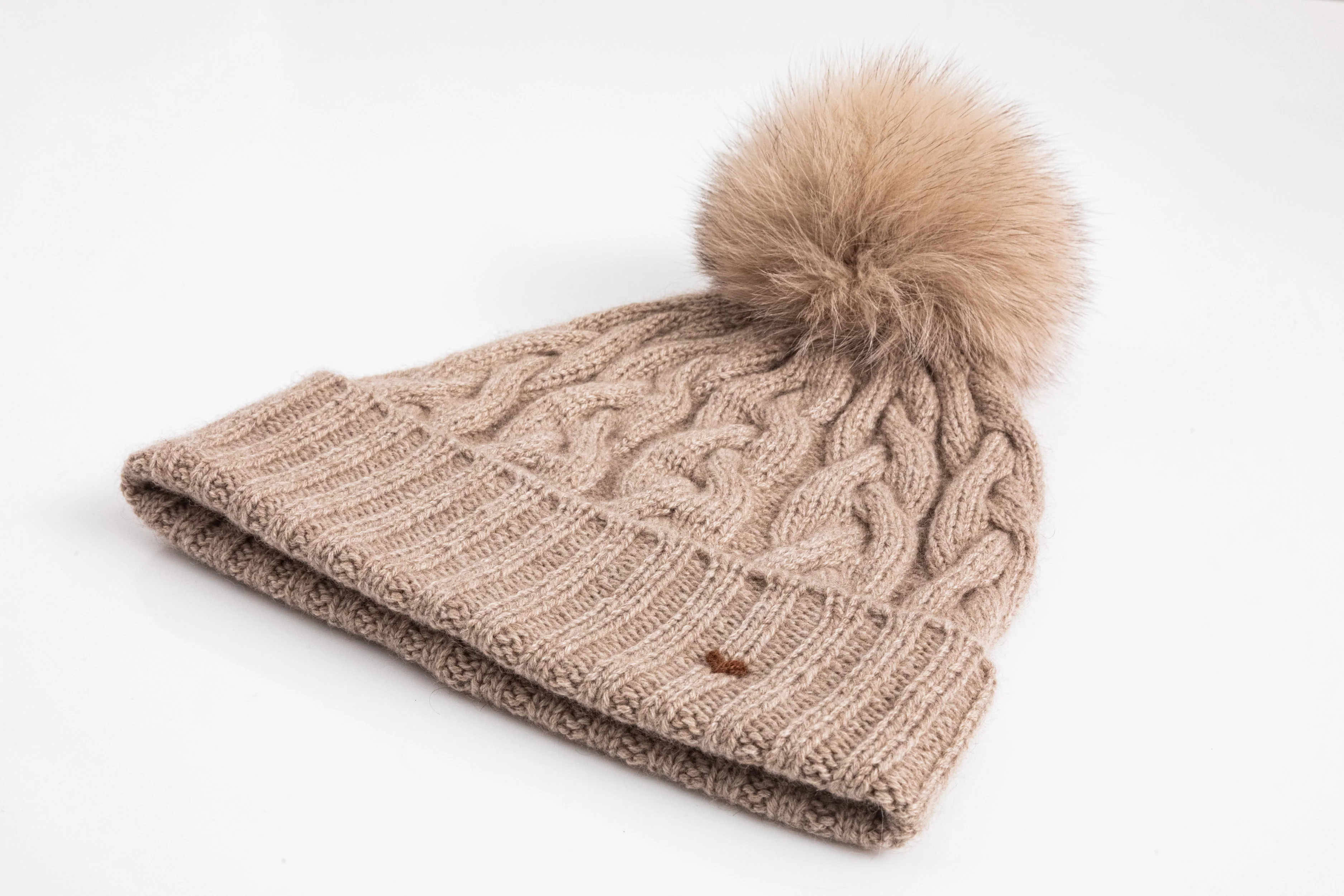 The Braid Beanie -  Taupe