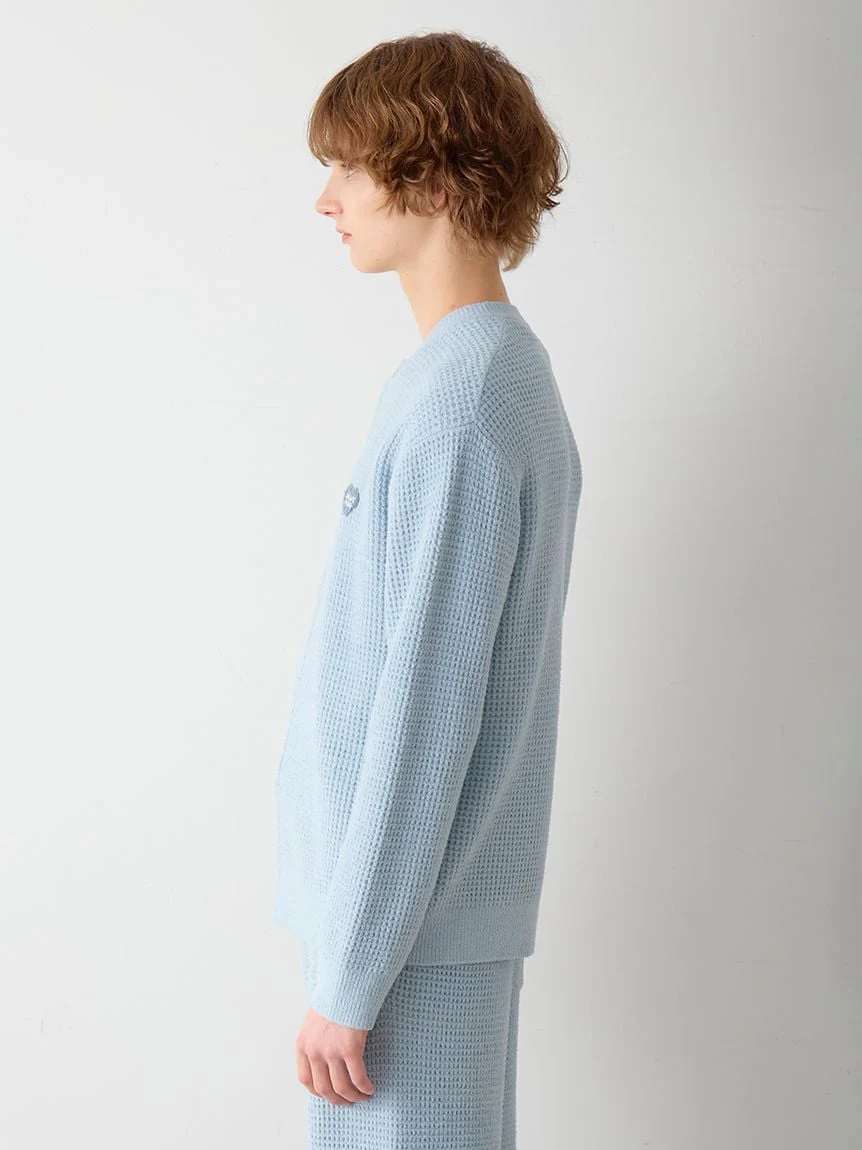 Men's Waffle Heart Sagara Knit Cardigan