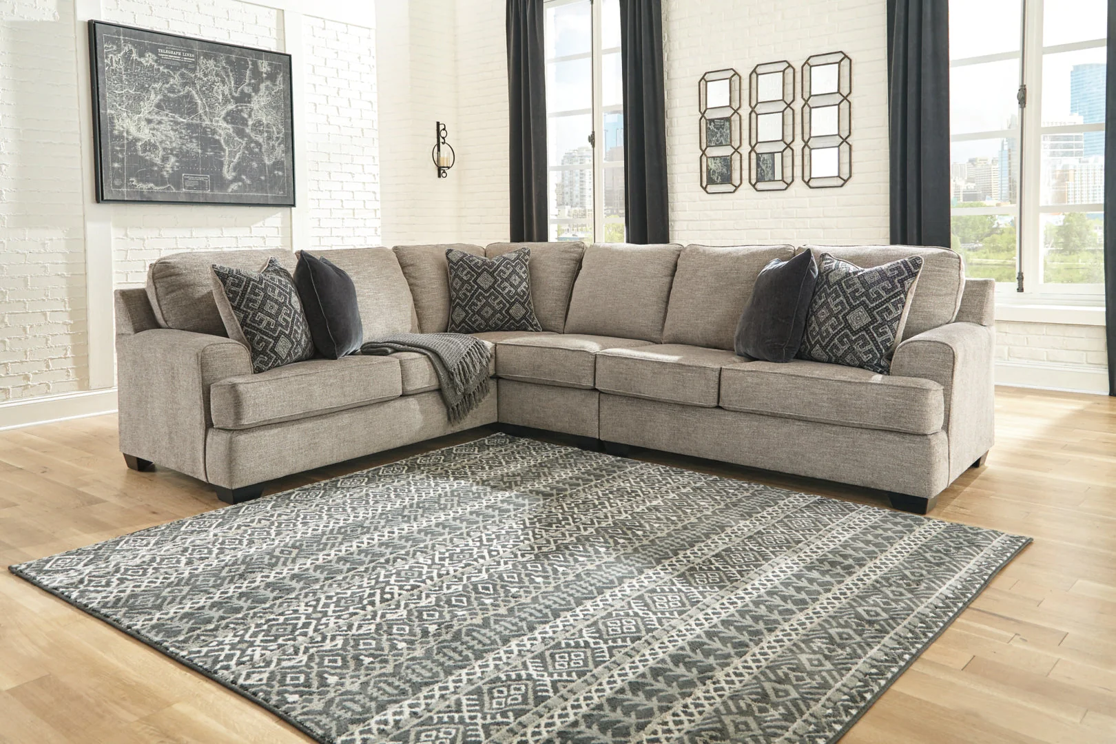 Bovarian Sectional with Ottoman