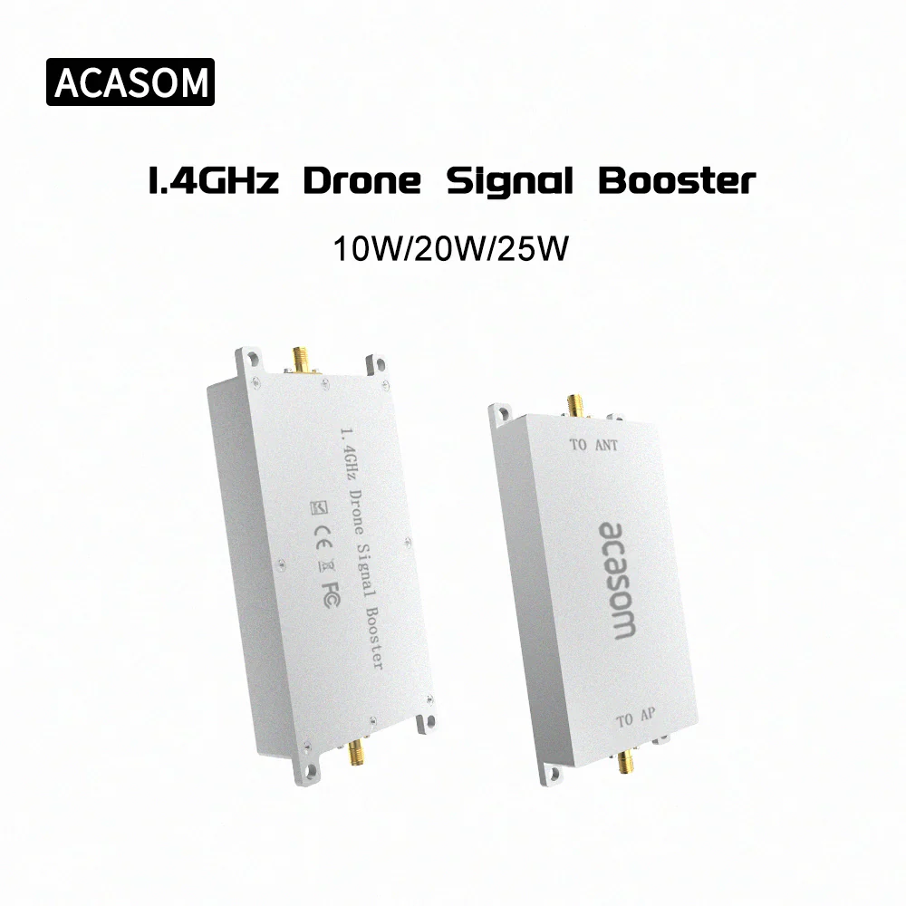 ACASOM 1.4GHz Drone Signal Booster - 10W 20W 25W Signal Amplifier FPV Range Extender