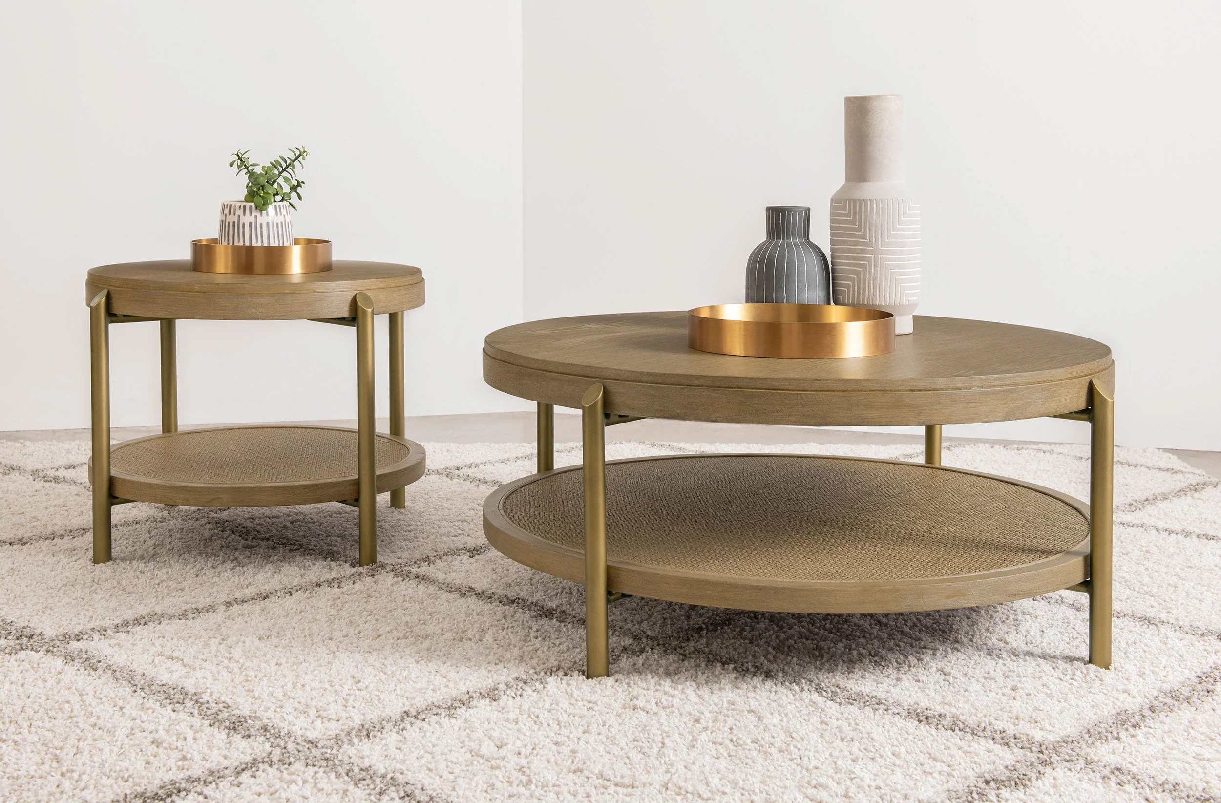 Arini Round Coffee and End Table Set