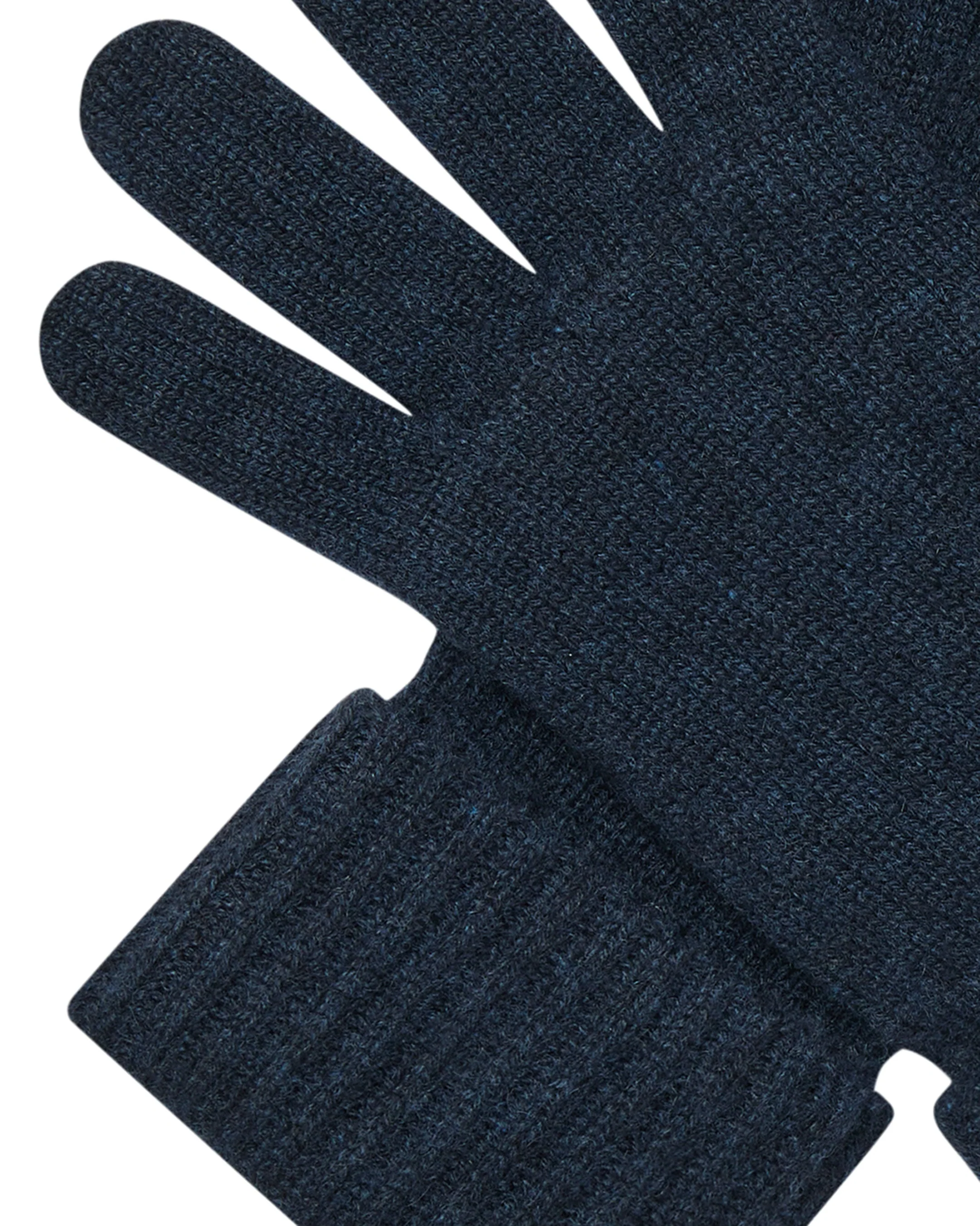 Women's Ribbed Cashmere Gloves Indigo Blue