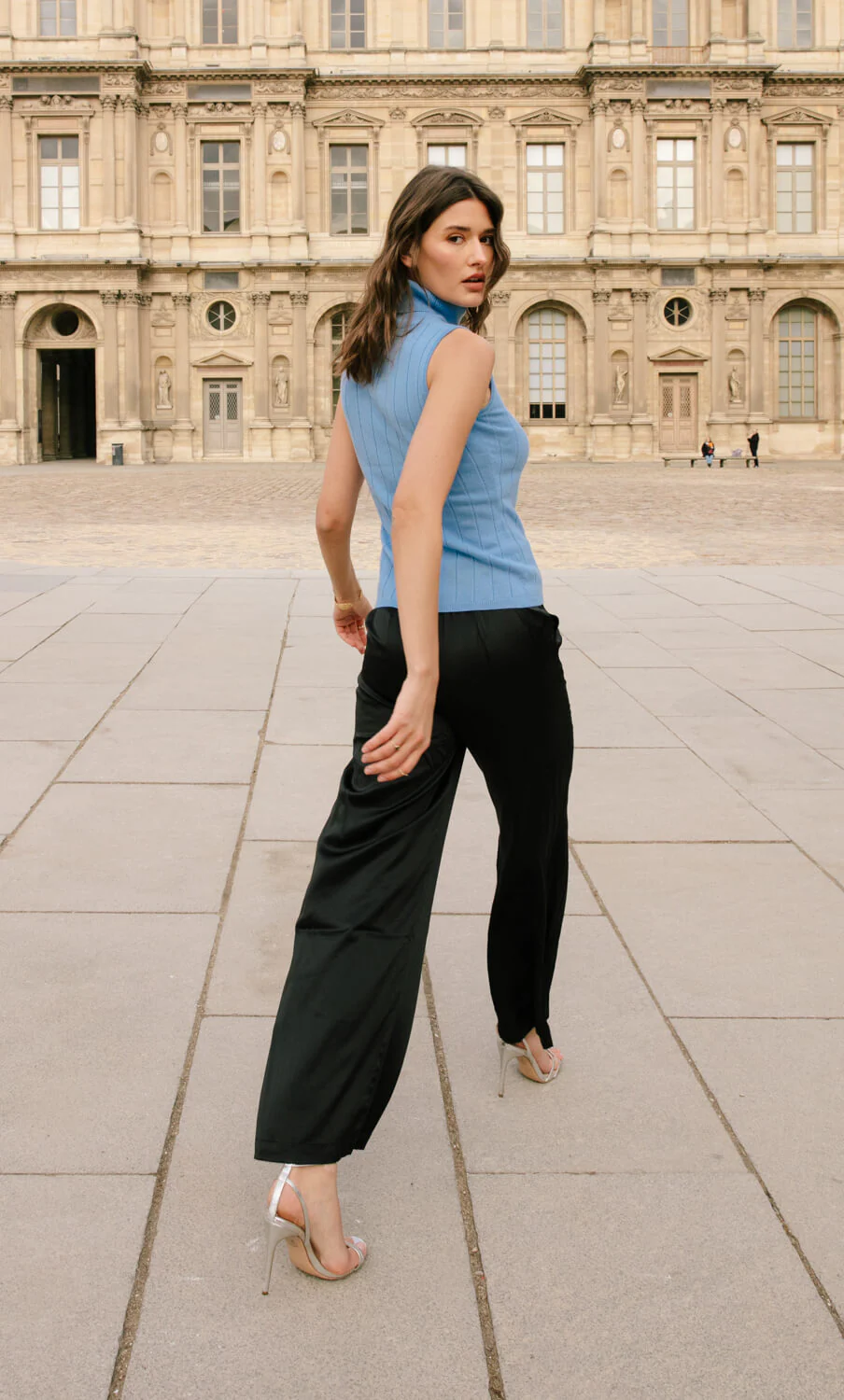 Andrea Cashmere Turtleneck Tank