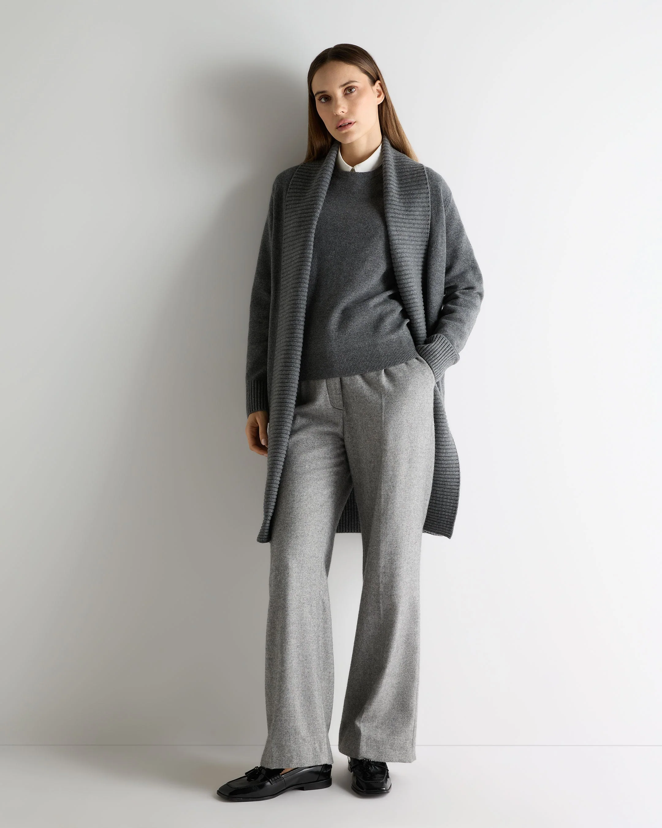 Women's Abbey Cashmere Cardigan Elephant Grey