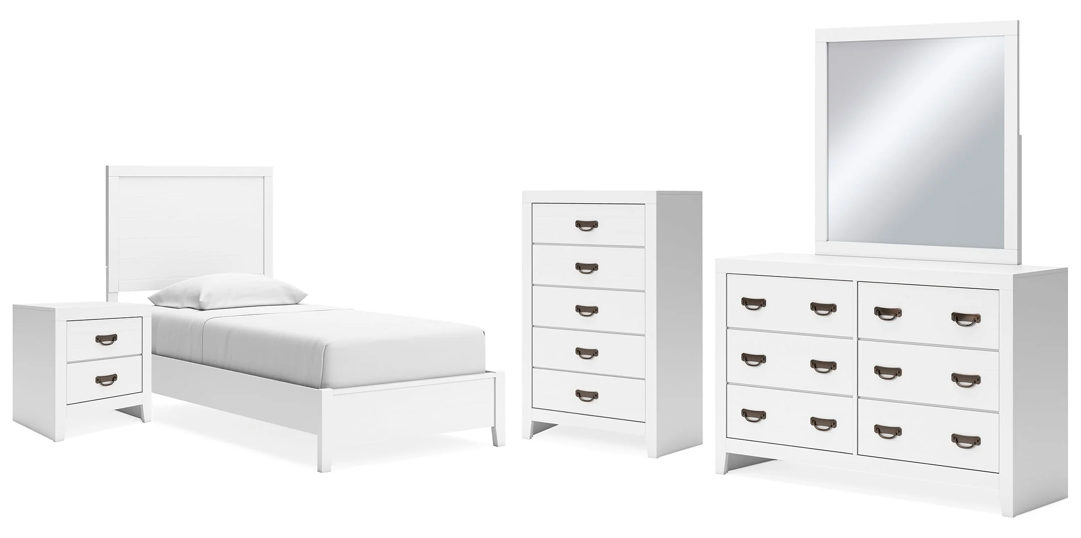 Binterglen White Panel Bedroom Set