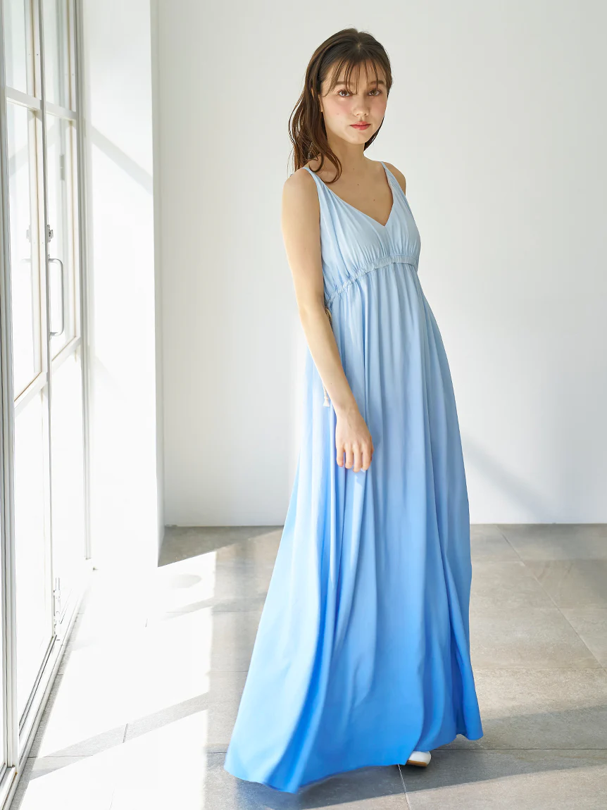 Gradation Drawstring Dress