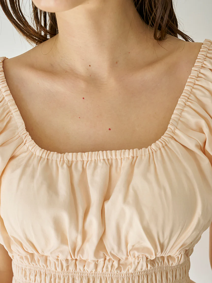 Shirring Gather Pullover