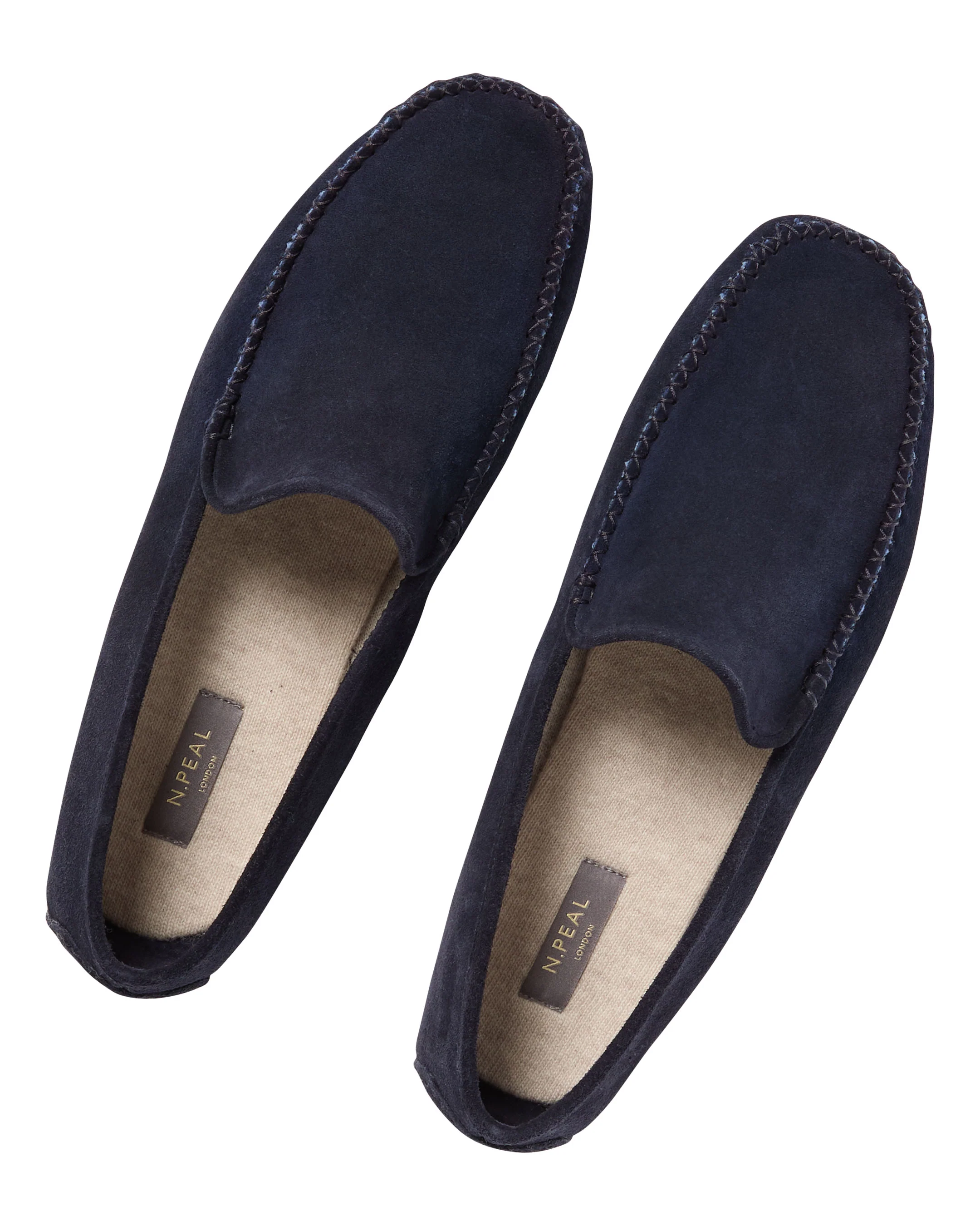 Unisex Suede Moccasin Navy Blue