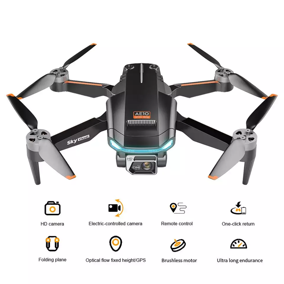 AE10 Drone - GPS WIFI Brushless Drone 8K HD Dual Camera Professional  800M Distance Remote Control Foldable Dron